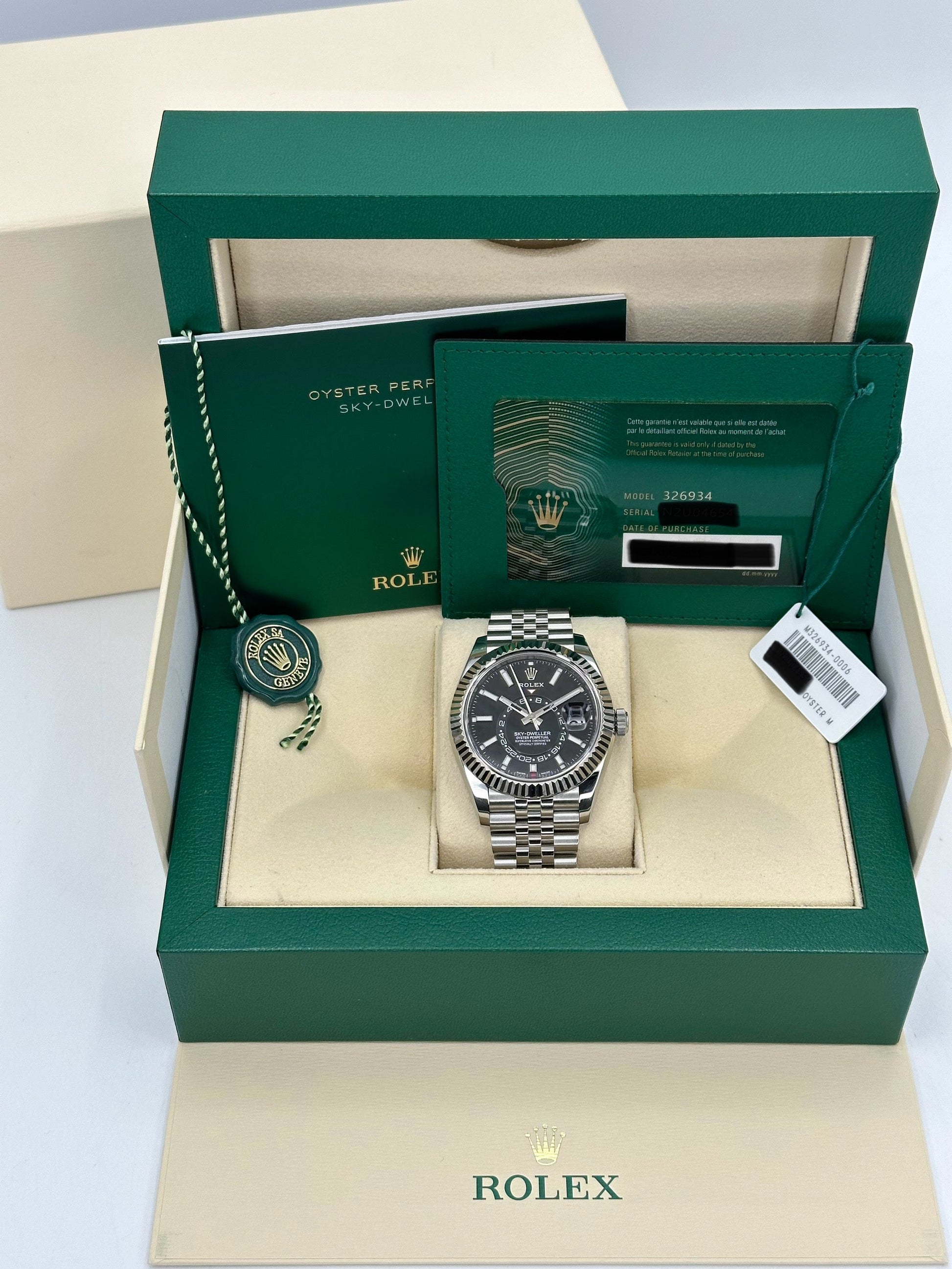 2021 Rolex Sky-Dweller 42mm 326934 Jubilee Black Dial - MyWatchLLC