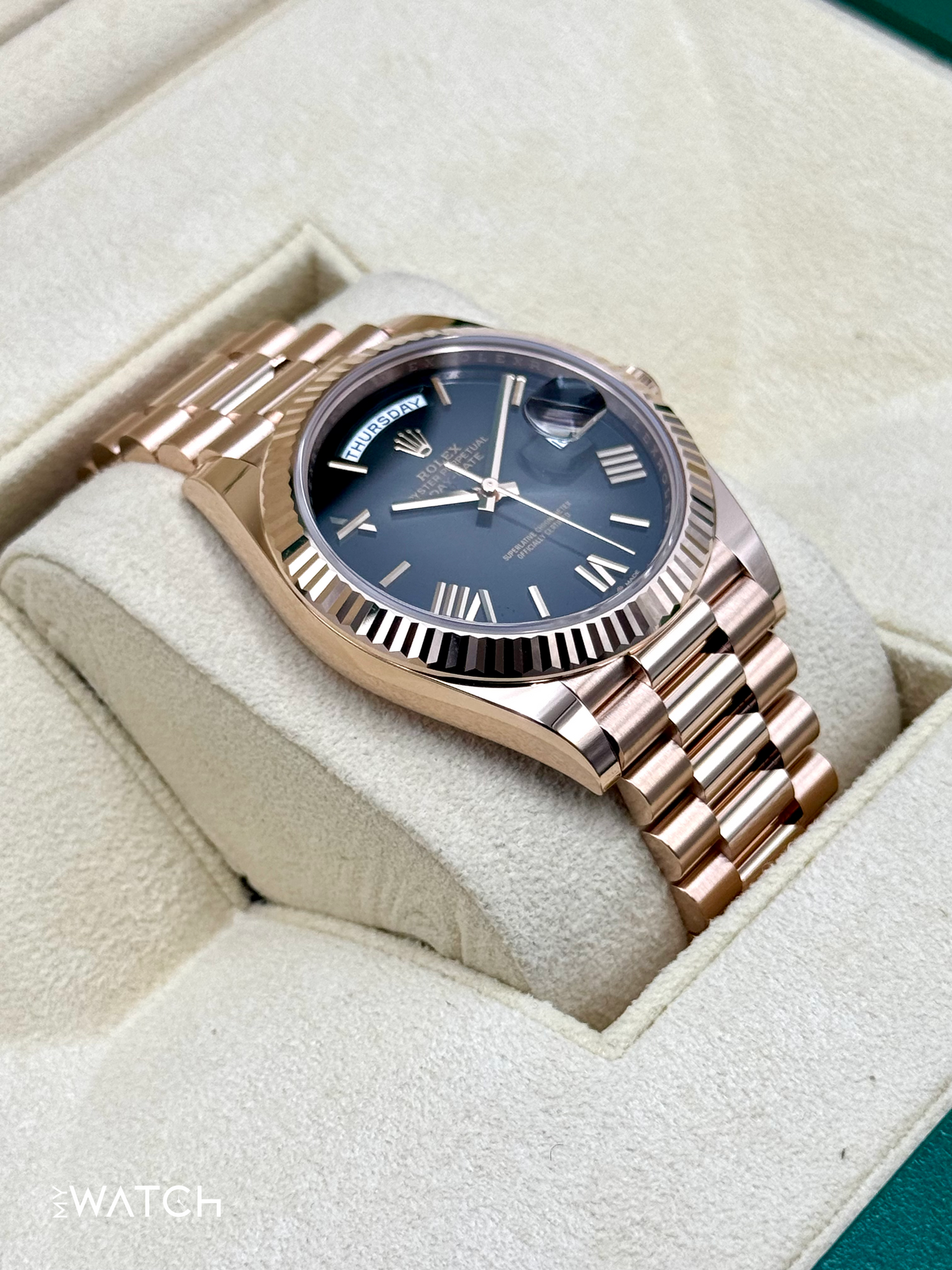 NEW 2025 Rolex Day-Date 40mm 228235 Presidential Slate Ombre Dial - MyWatchLLC