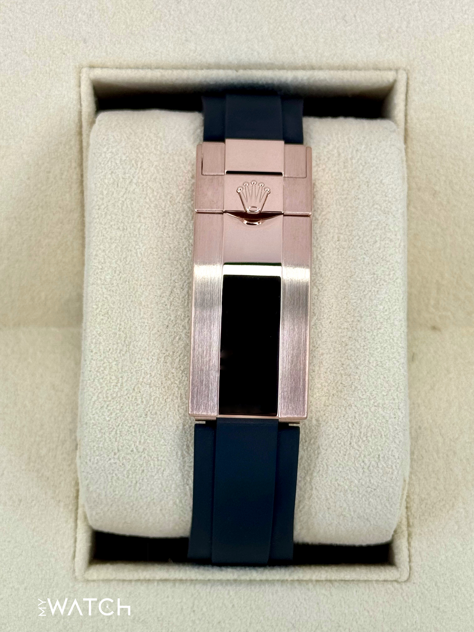 2024 Rolex Daytona 40mm 126515LN Rose Gold Oysterflex Black Dial - MyWatchLLC