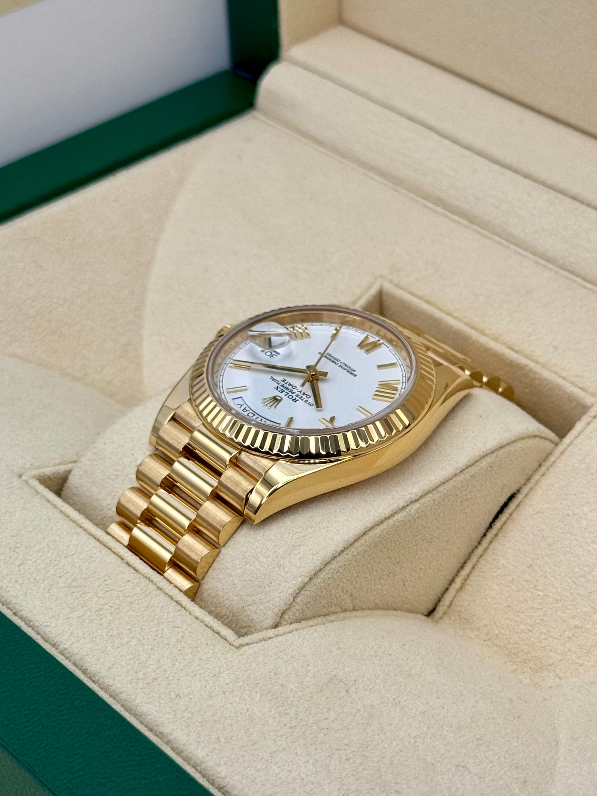 2022 Rolex Day-Date 40mm 228238 Presidential White Dial - MyWatchLLC