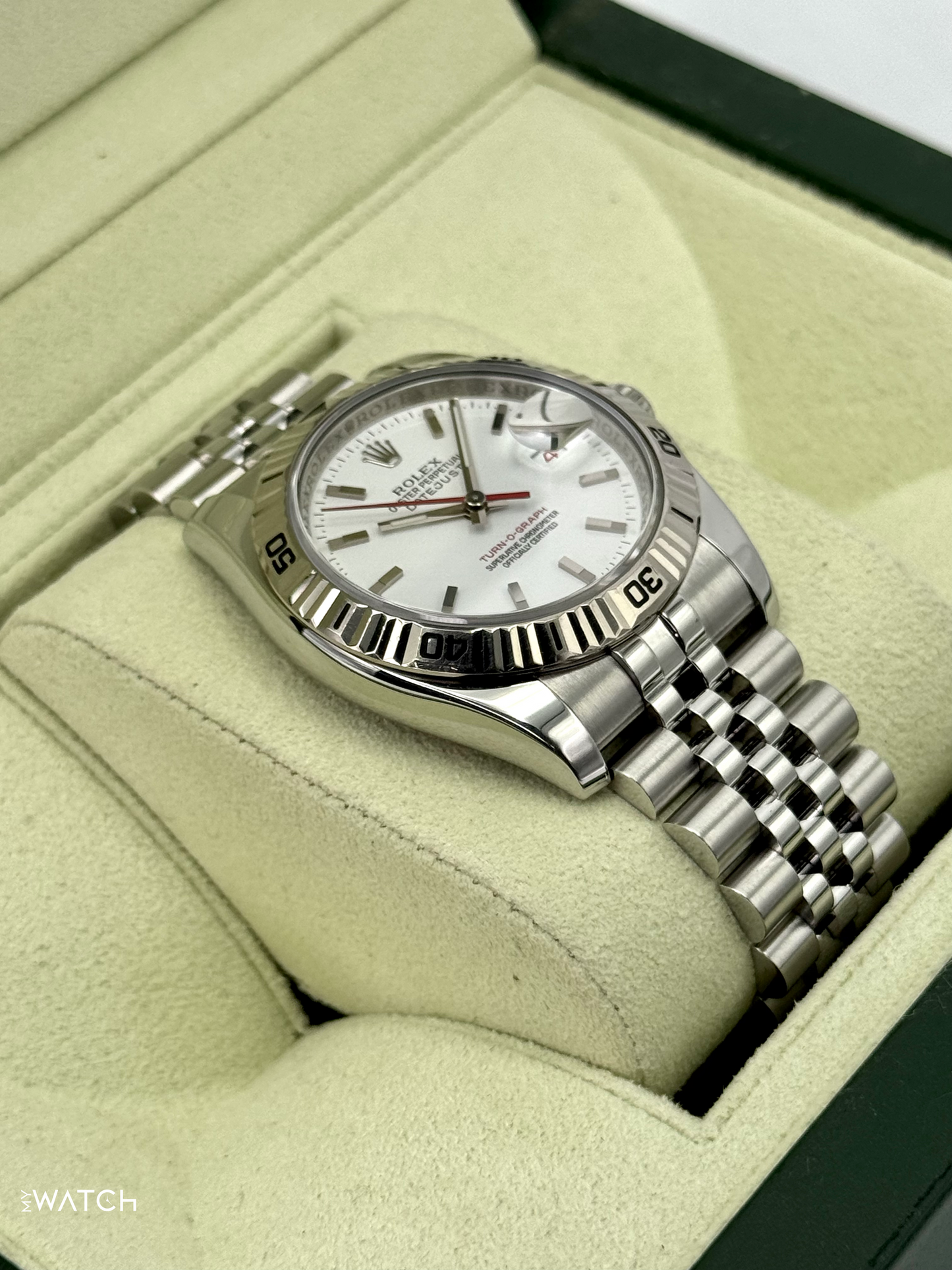 2014 Rolex Datejust Turn-O-Graph 36mm 116264 Jubilee White Dial - MyWatchLLC
