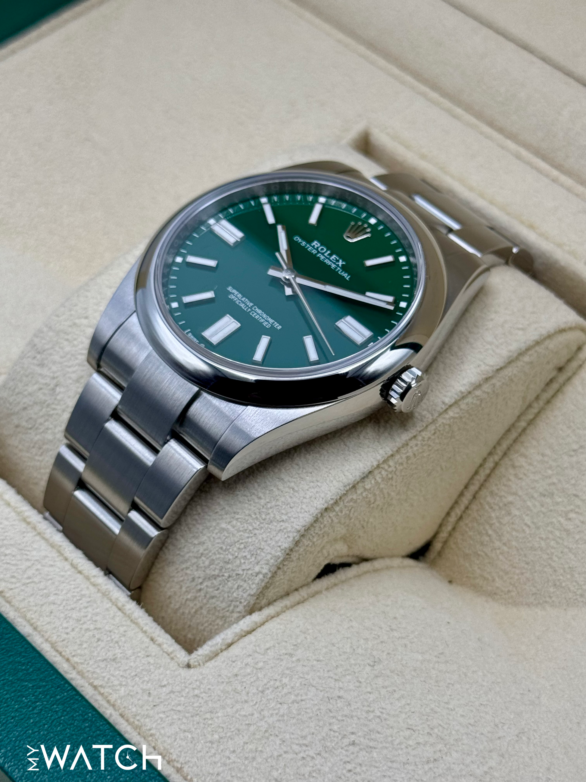 2024 Rolex Oyster Perpetual 41mm 124300 Green Dial - MyWatchLLC