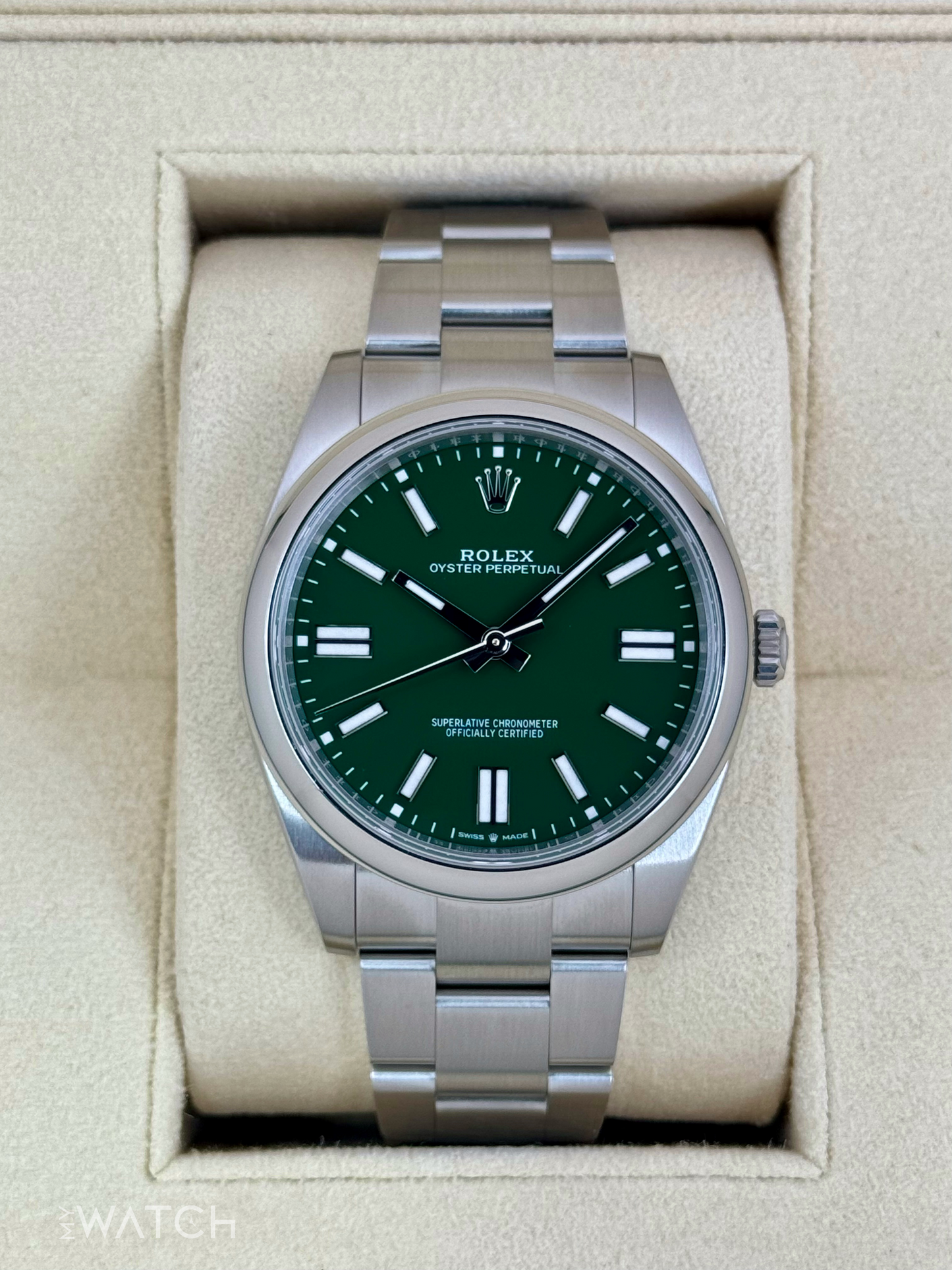 NEW 2025 Rolex Oyster Perpetual 41mm 124300 Green Dial - MyWatchLLC