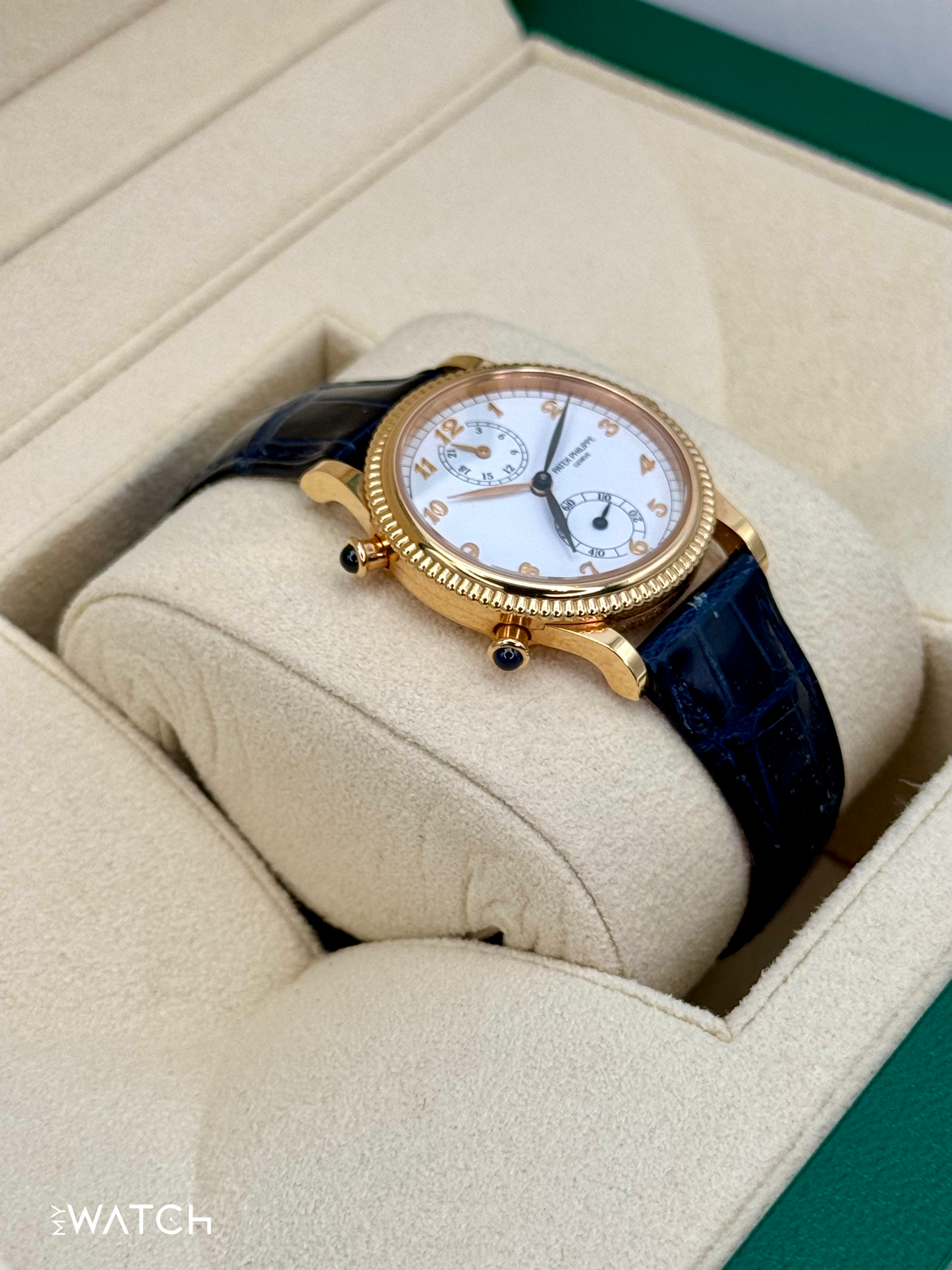 2002 Patek Philippe Travel Time 18k 29mm 4864R Yellow Gold White Dial - MyWatchLLC