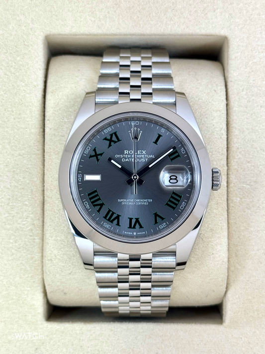 NEW 2025 Rolex Datejust 41mm 126300 Jubilee Wimbledon Dial - MyWatchLLC