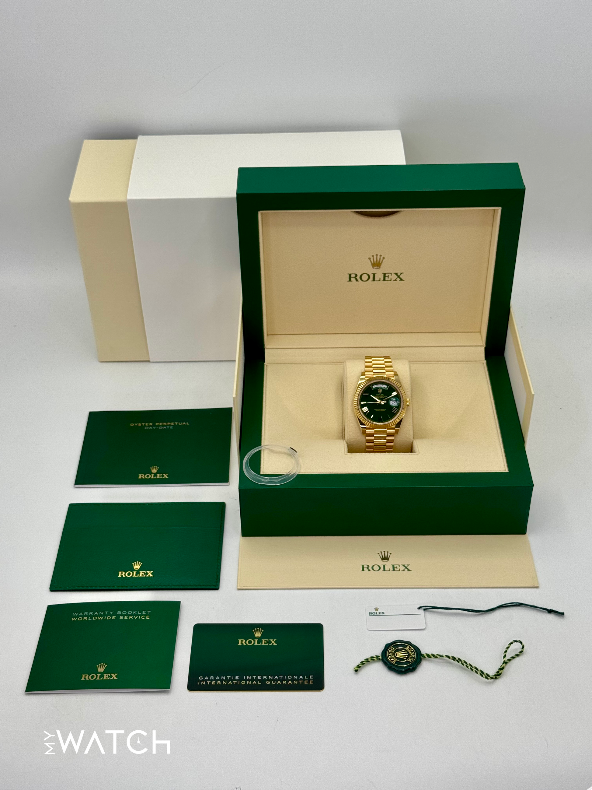 NEW 2025 Rolex Day-Date 40mm 228238 Presidential Green Dial - MyWatchLLC
