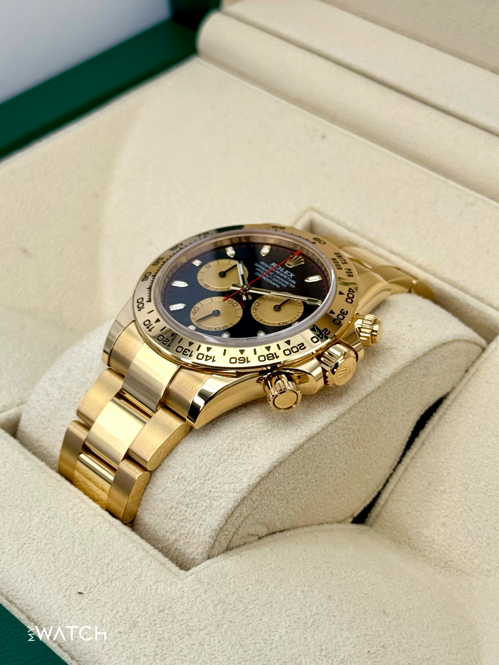 2023 Rolex Daytona "Paul Newman" 40mm 116508 Yellow Gold Black Dial - MyWatchLLC