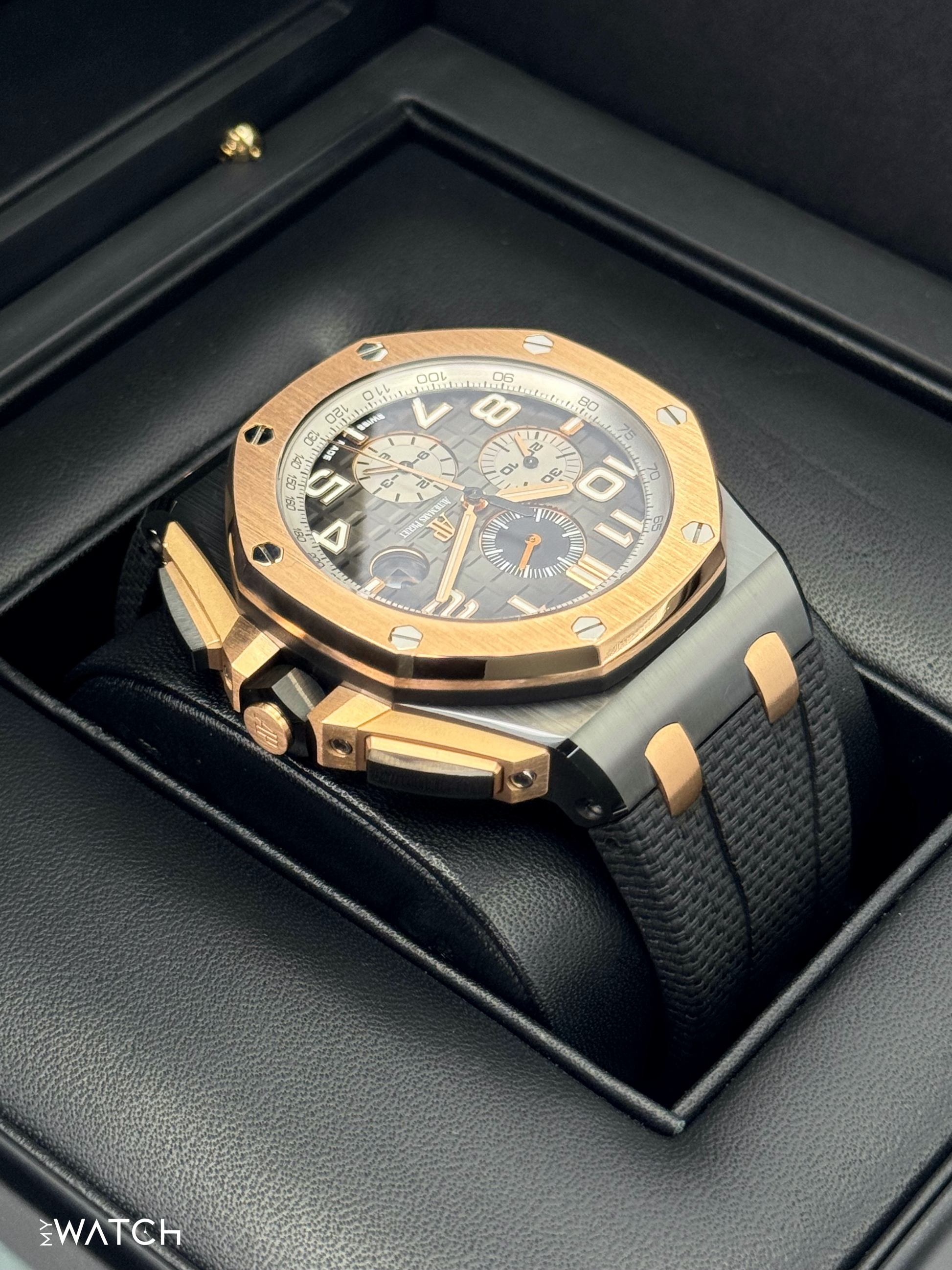 2021 Audemars Piguet Royal Oak Offshore 44mm 26405NR Rose Gold Black Dial - MyWatchLLC
