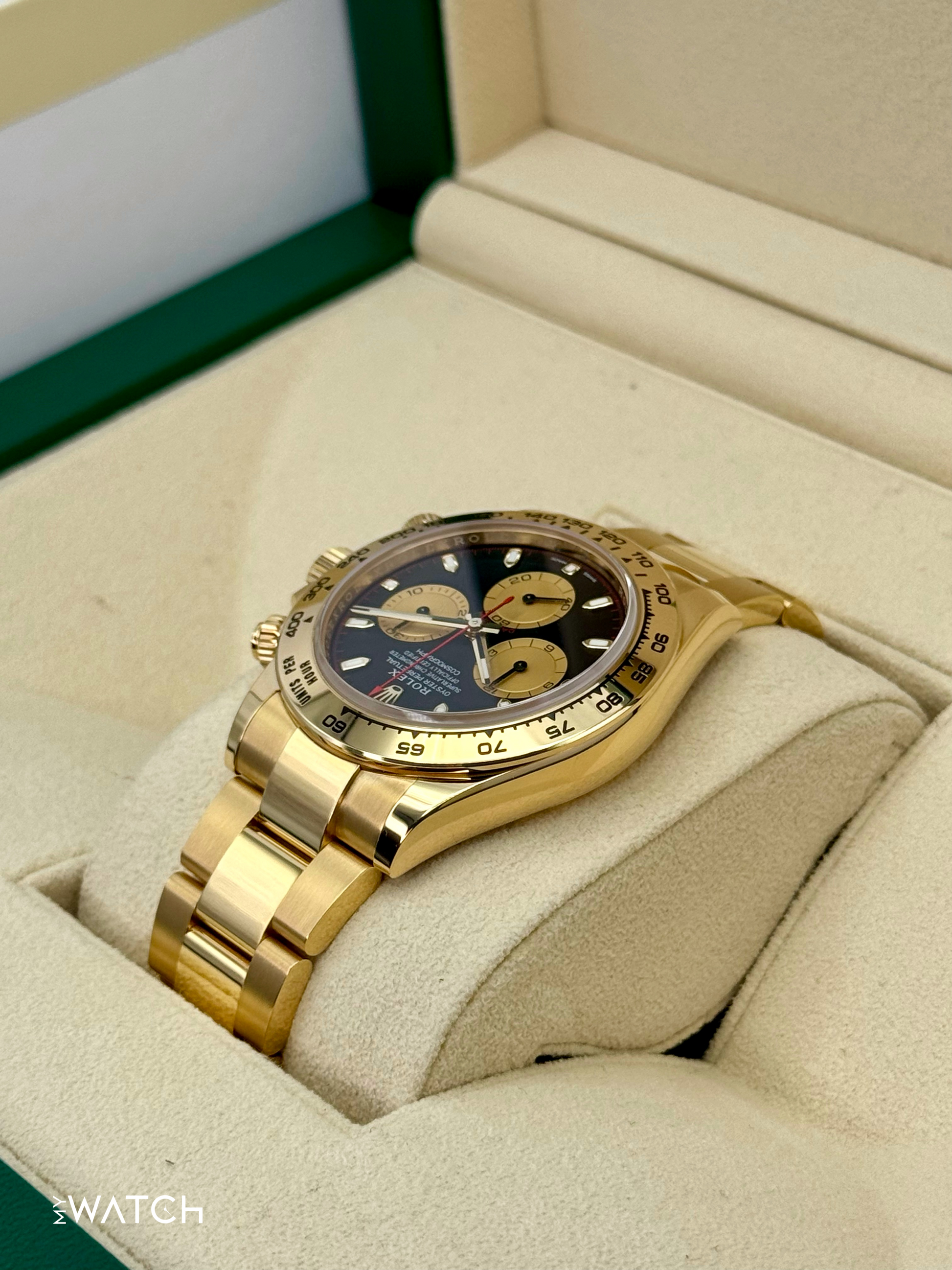 2023 Rolex Daytona "Paul Newman" 40mm 116508 Yellow Gold Black Dial - MyWatchLLC