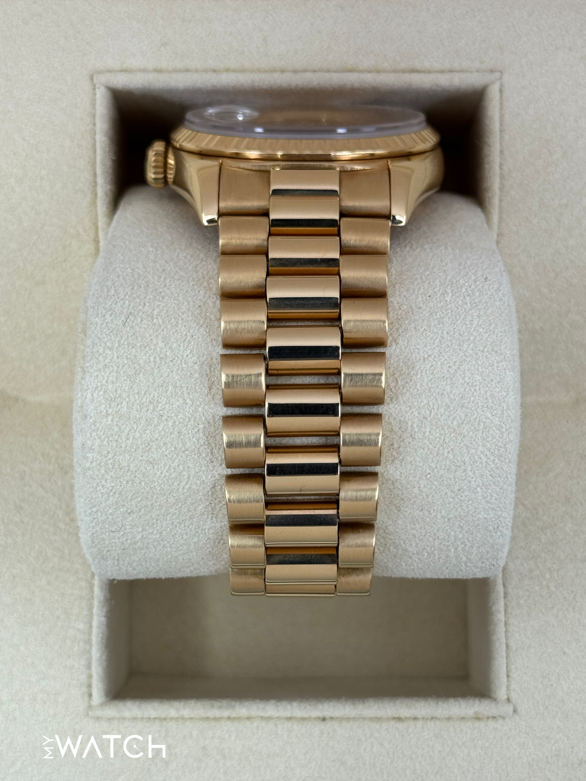 1989 Rolex Day-Date 36mm 18238 Presidential Champagne Wave Dial - MyWatchLLC