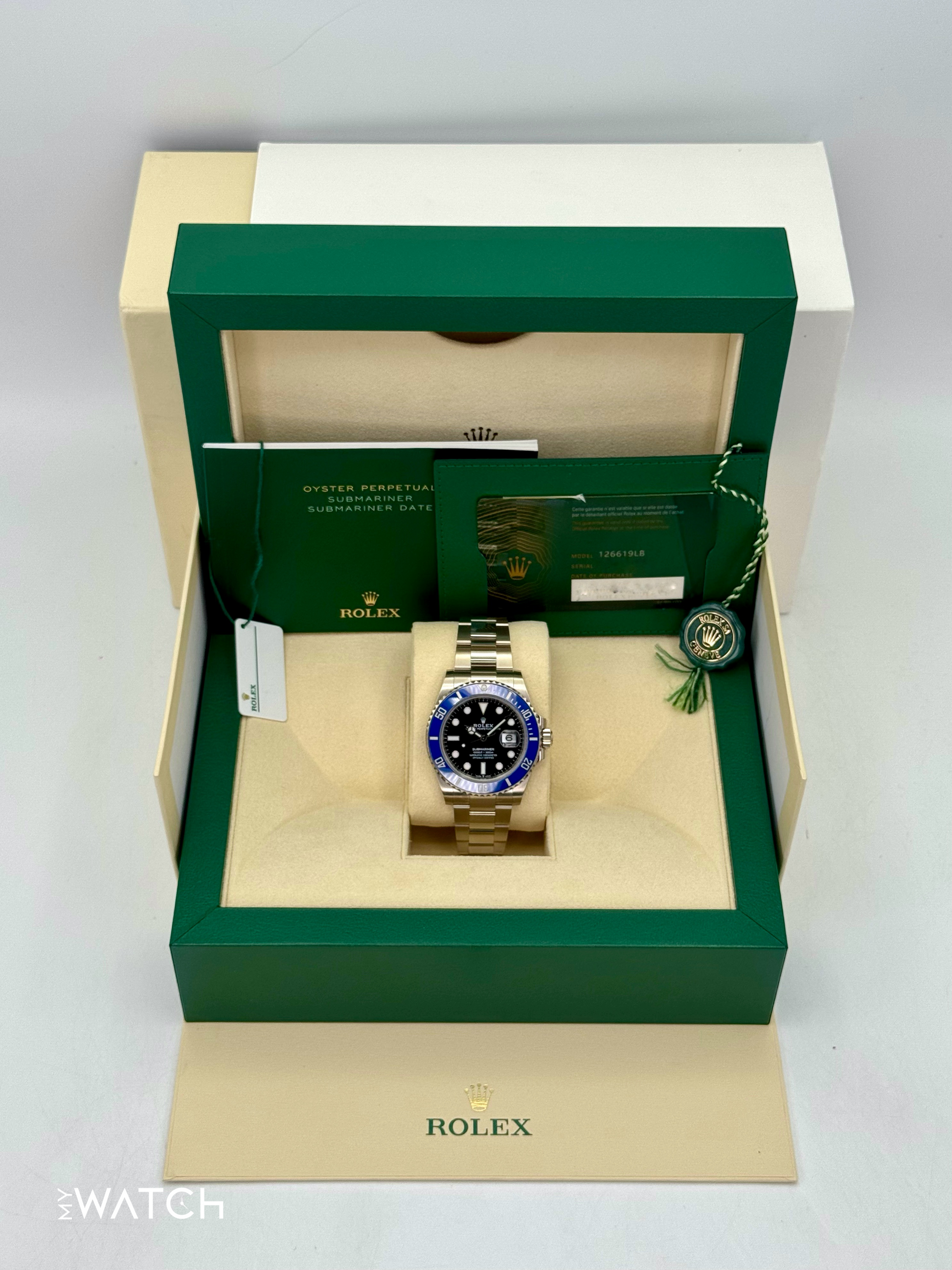 NEW 2025 Rolex Submariner “Cookie Monster â€?41mm 126619LB White Gold Black Dial - MyWatchLLC