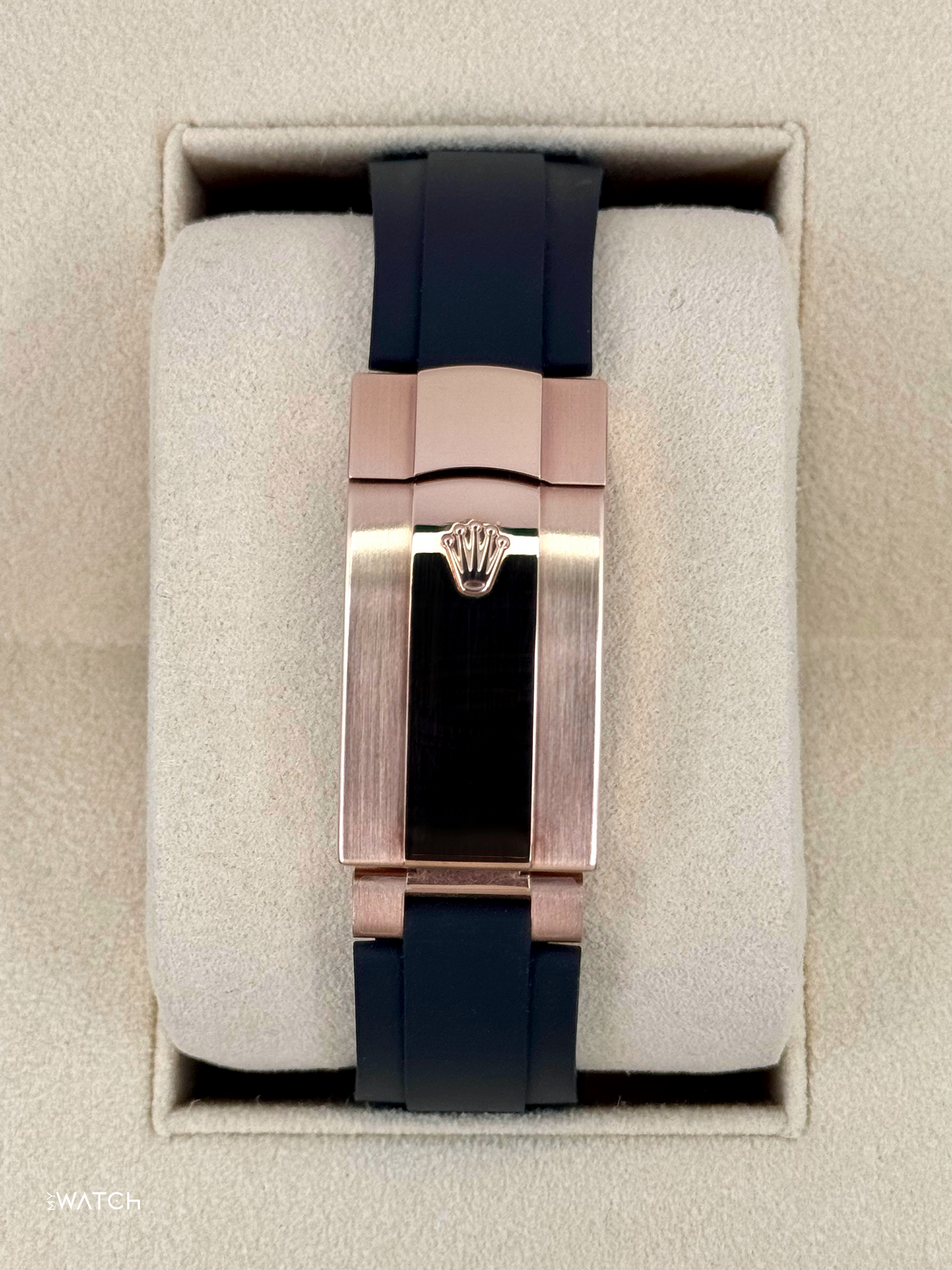 2022 Rolex Sky-Dweller 42mm 326235 Rose Gold Oysterflex Rhodium Dial - MyWatchLLC