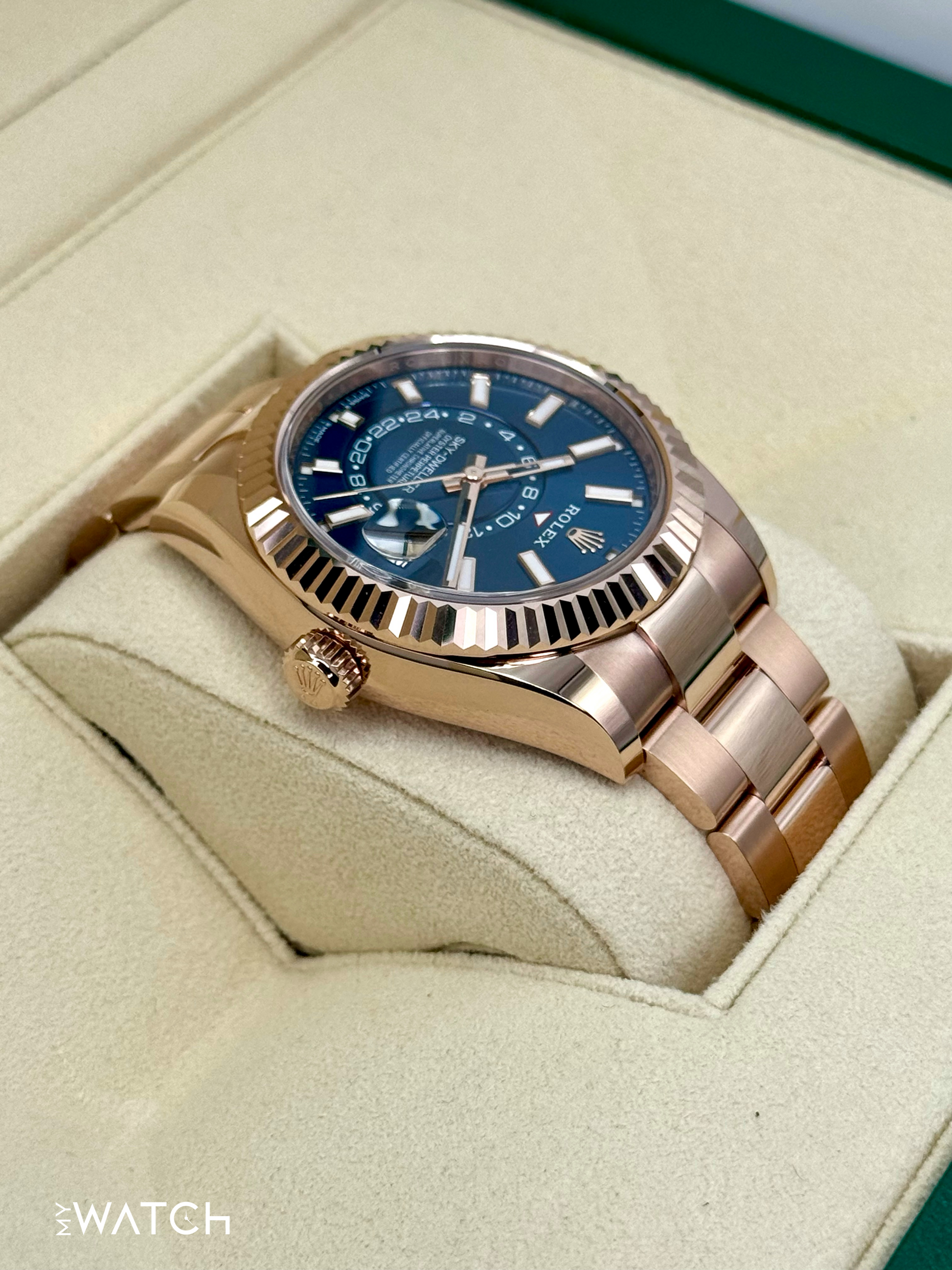 NEW 2025 Rolex Sky-Dweller 42mm 336935 Rose Gold Blue Dial - MyWatchLLC