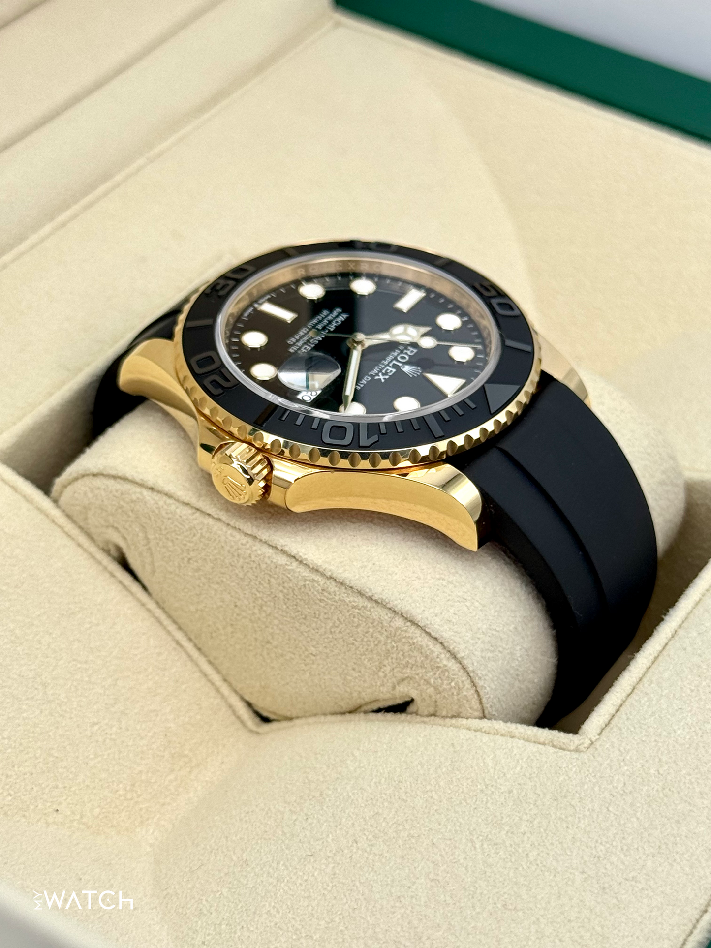 2023 Rolex Yacht-Master 42mm 226658 Gold Oysterflex Black Dial - MyWatchLLC