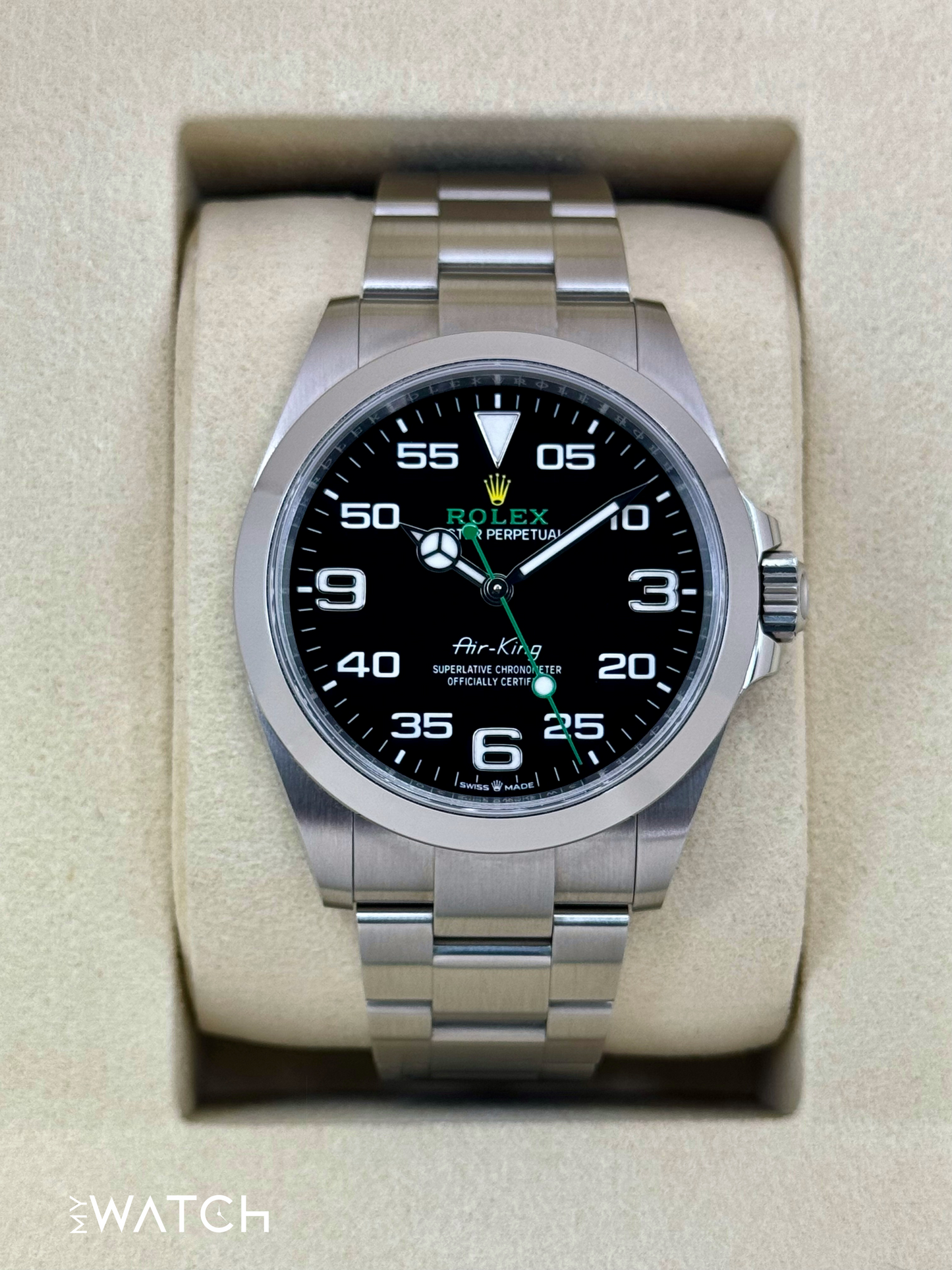 2025 Rolex Air-King 40mm 126900 Stainless Steel Black Dial - MyWatchLLC