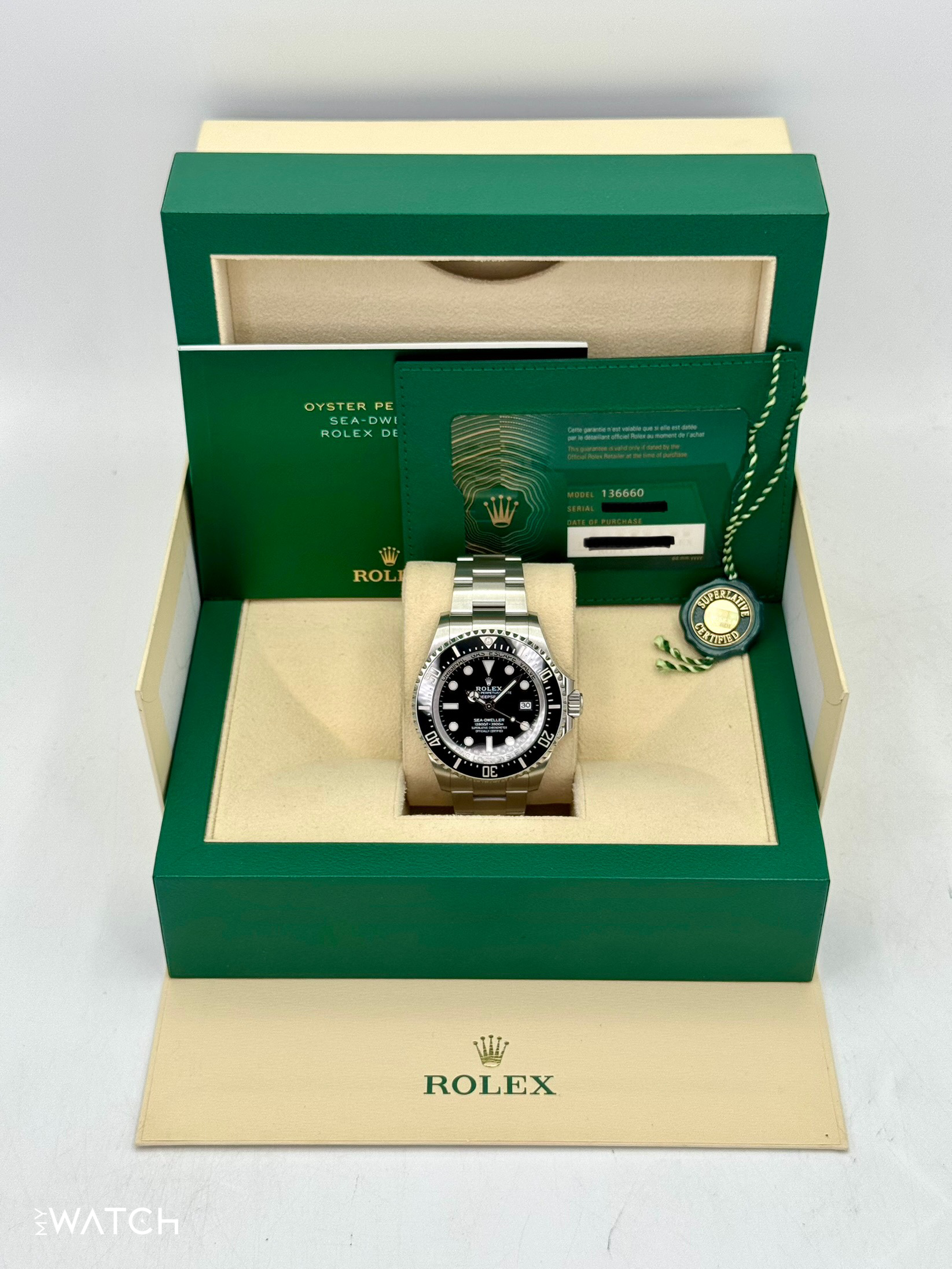 2023 Rolex Deepsea 44mm 136660 Stainless Steel Black Dial - MyWatchLLC