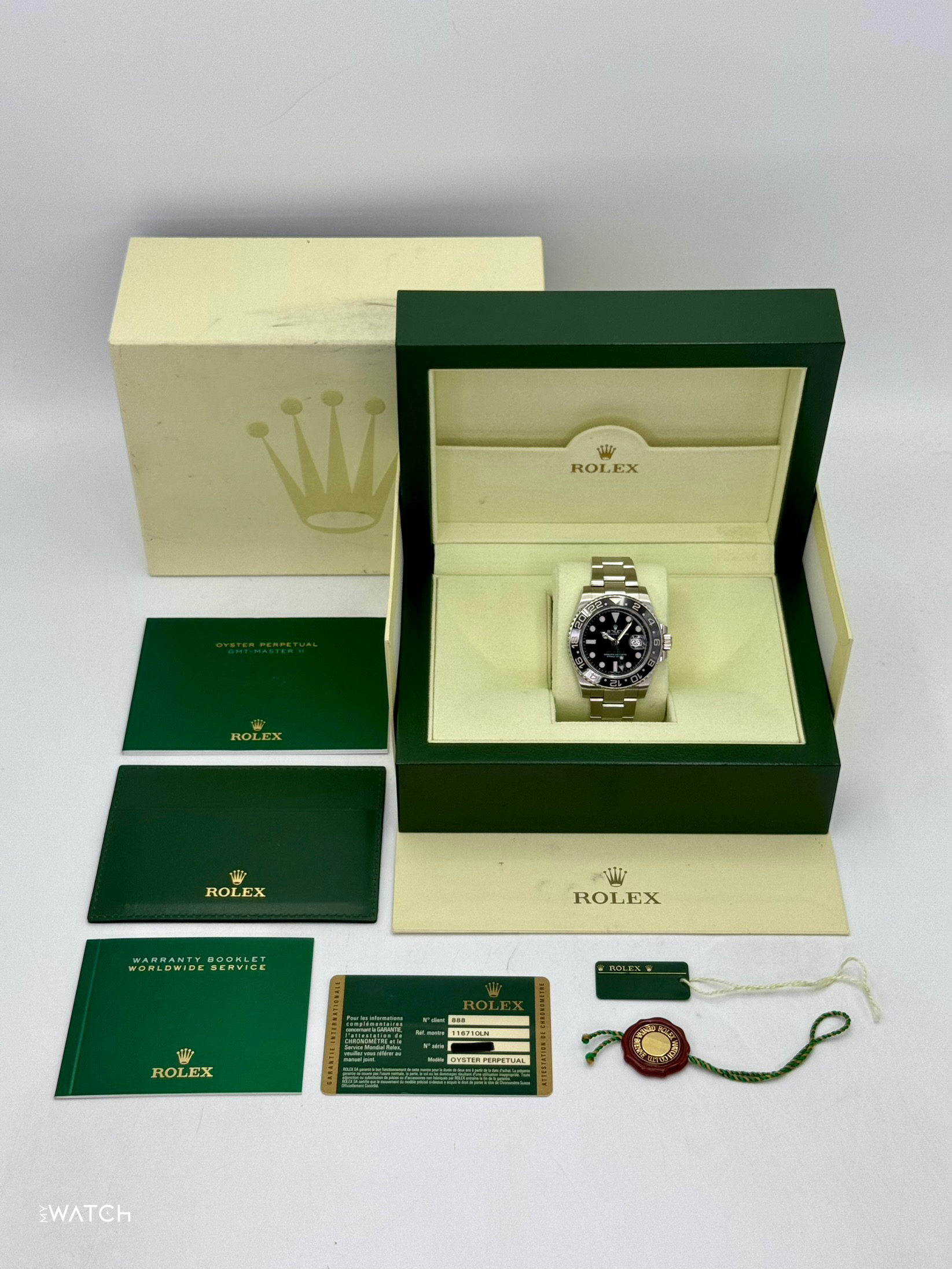 2013 Rolex GMT-Master II 40mm 116710LN Stainless Steel Black Dial - MyWatchLLC