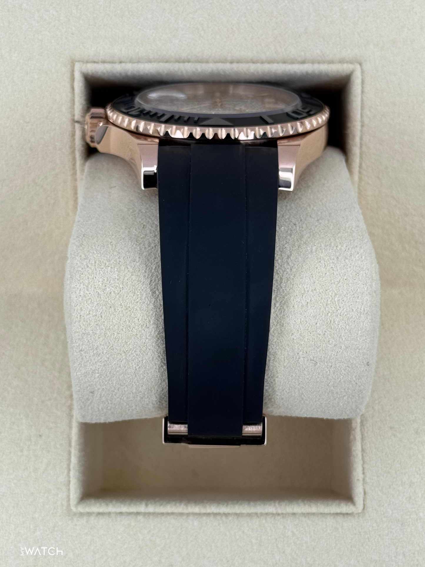 2023 Rolex Yacht-Master 40mm 126655 Rose Gold Diamond Paved Dial - MyWatchLLC