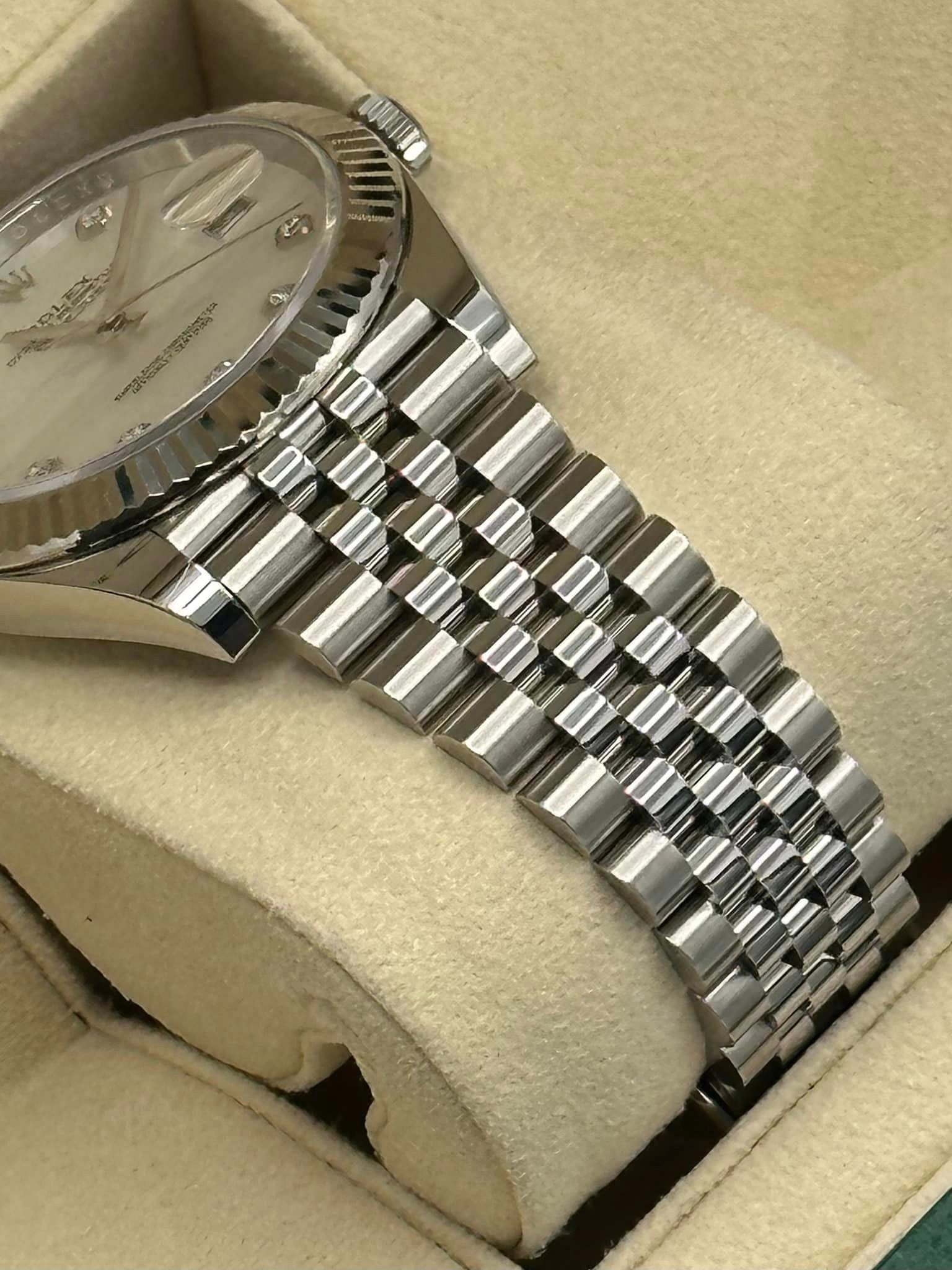 2018 Rolex Datejust 41mm Stainless Steel White MOP Diamond Dial - MyWatchLLC