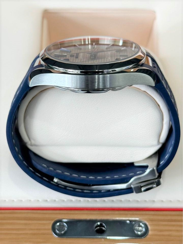 2022 Omega Seamaster Aqua Terra 41mm Grey Dial Blue Rubber Strap with SST Deployment Clasp - MyWatchLLC