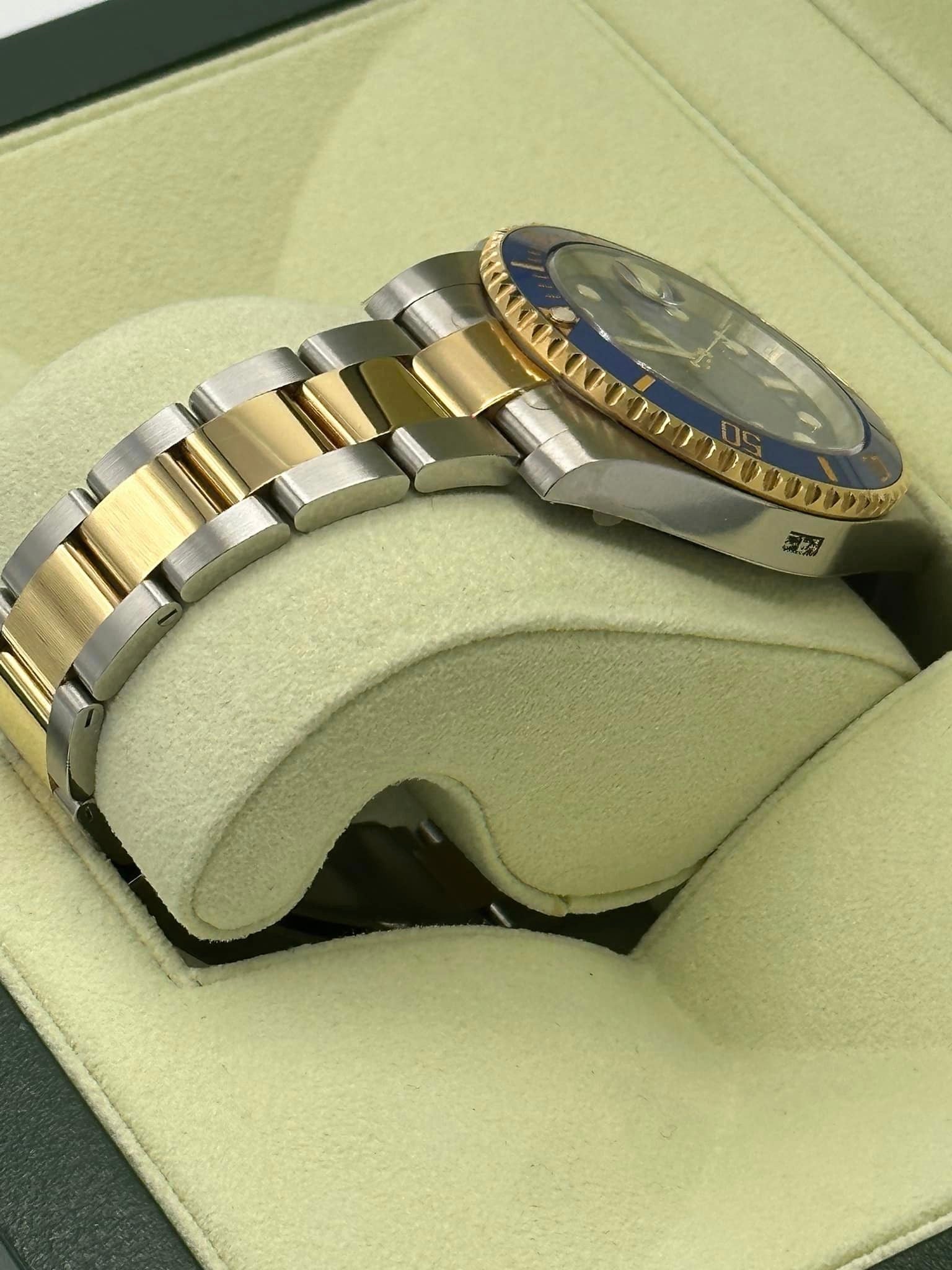 NEW OLD STOCK 2012 Rolex Submariner 116613LB RARE FLAT BLUE DIAL - MyWatchLLC