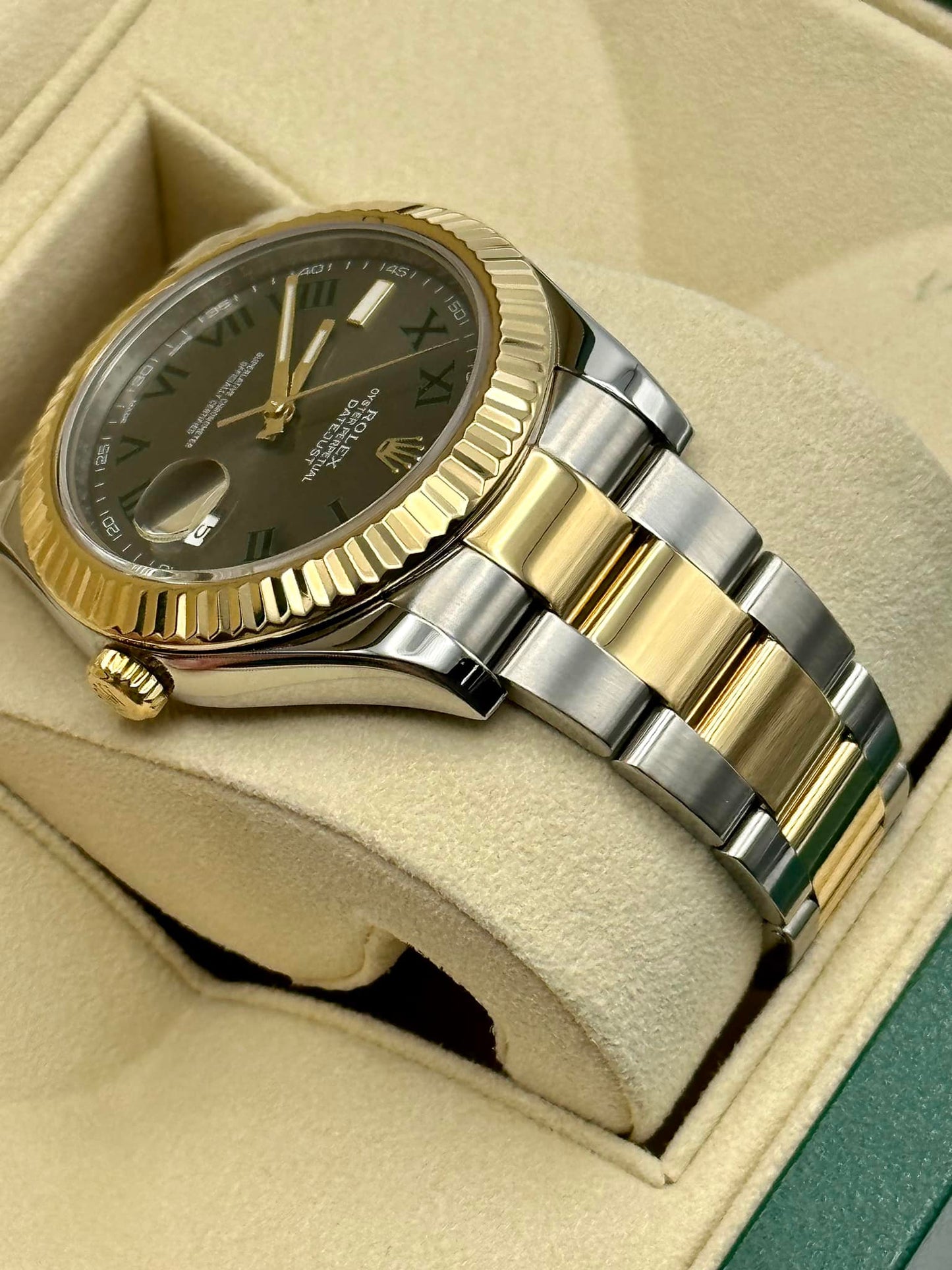 2016 Rolex Datejust 41mm 116333 Two-Tone Gold/SS Wimbledon Dial Oyster - MyWatchLLC