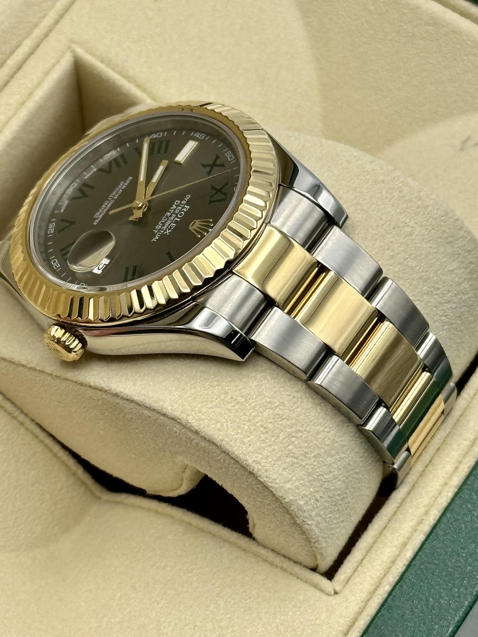 2016 Rolex Datejust 41mm 116333 Two-Tone Gold/SS Wimbledon Dial Oyster - MyWatchLLC