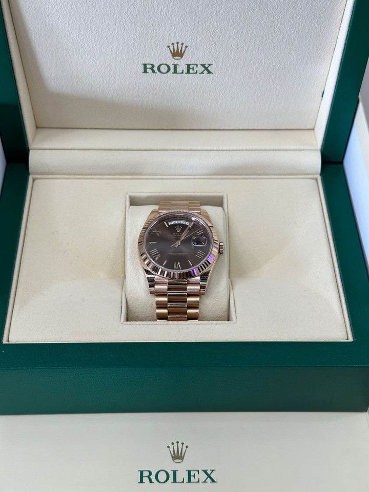 Rolex Day-Date 40mm 228235 Rose Gold Chocolate Dial - MyWatchLLC