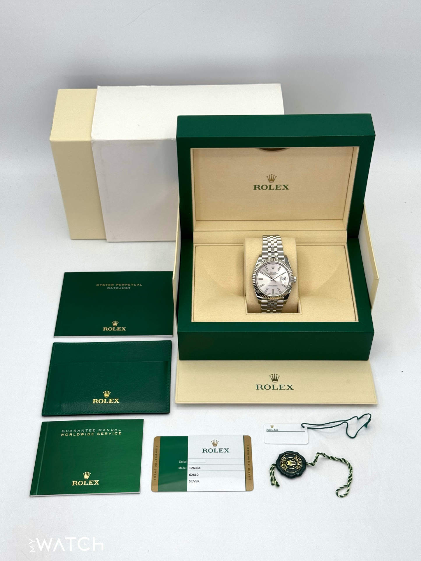 2017 Rolex Datejust 41mm 126334 Stainless Steel Jubilee Silver Dial - MyWatchLLC