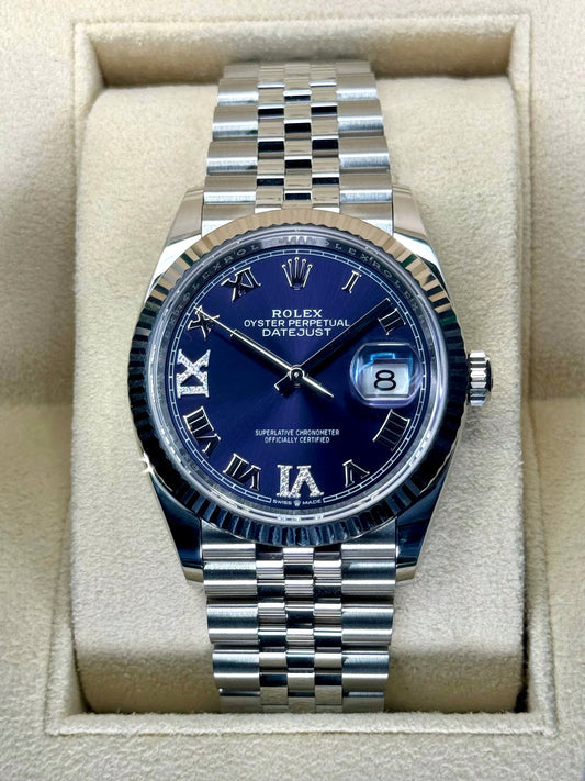 NEW 2024 Rolex Datejust 36mm 126234 Stainless Steel Jubilee Purple Dial - MyWatchLLC