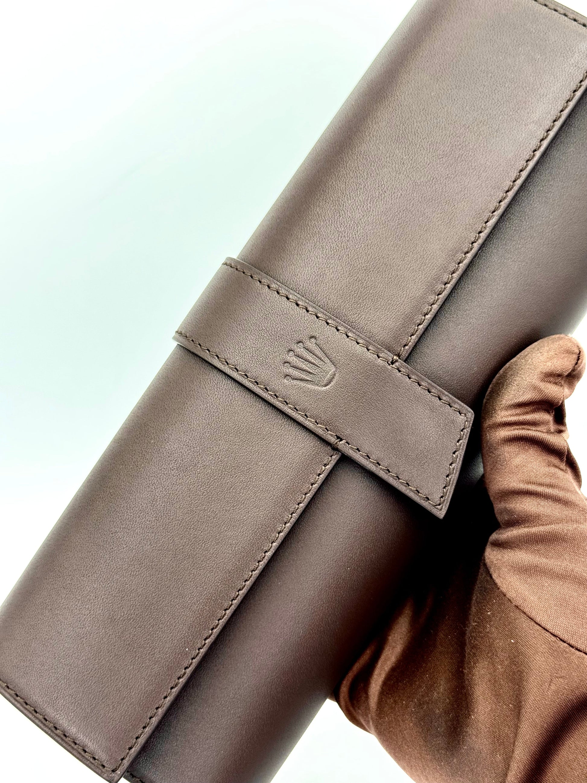 Rolex Leather Three Watch Roll Travel Case - MyWatchLLC