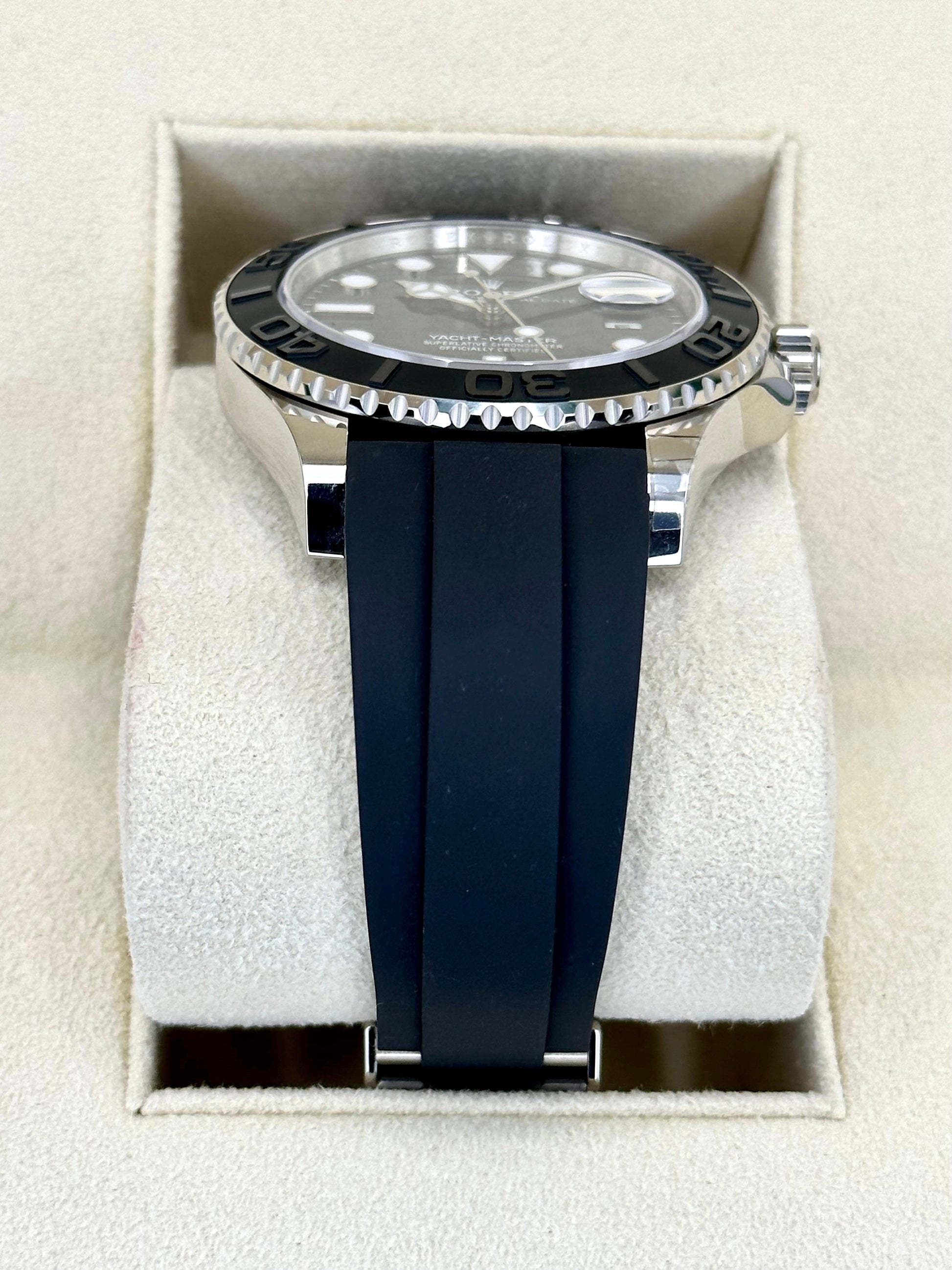 NEW 2023 Rolex Yacht-Master 42 226659 White Gold Oysterflex Black Dial - MyWatchLLC