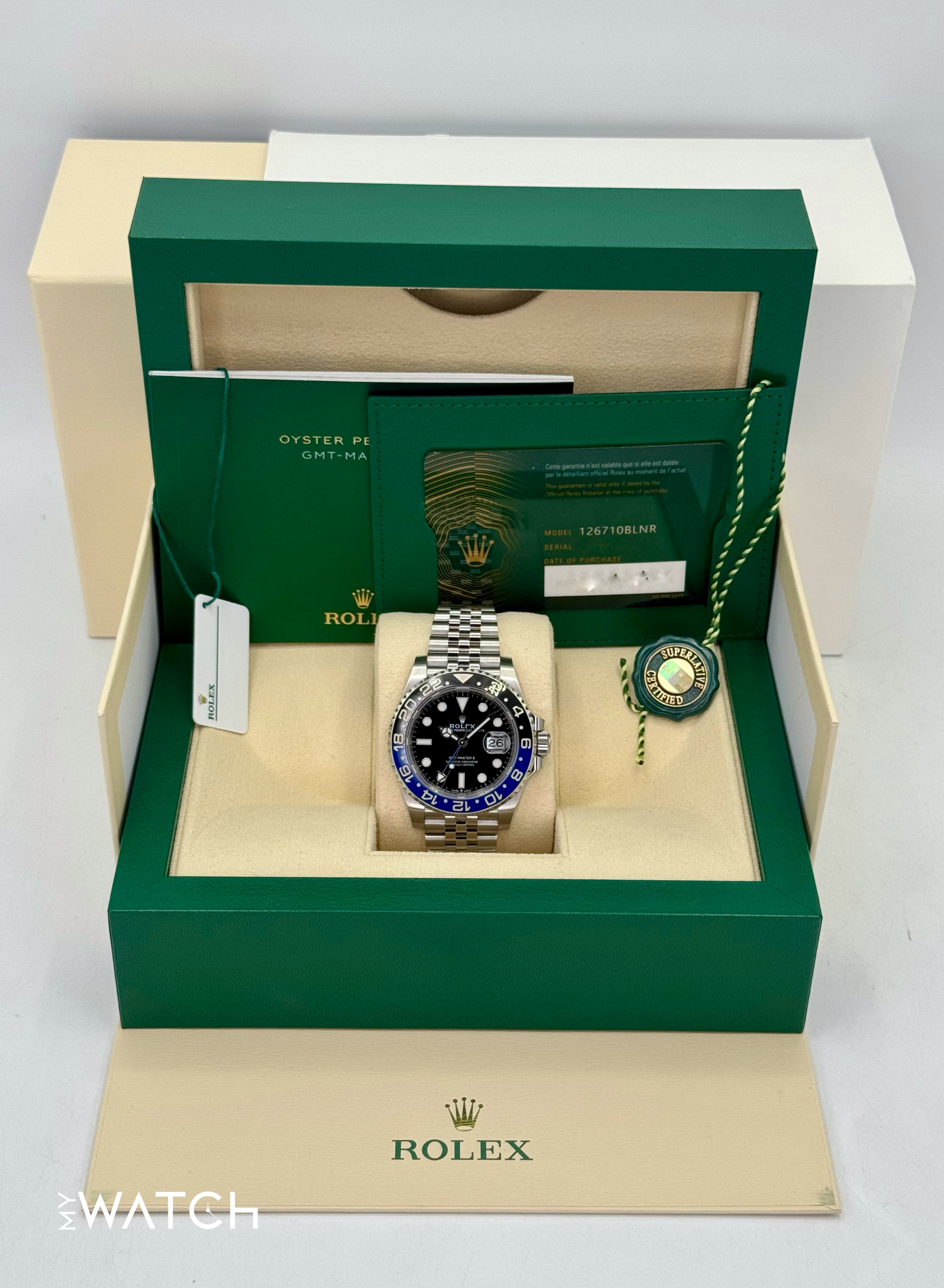 2023 Rolex GMT-Master II "Batgirl" 40mm 126710BLNR Jubilee - MyWatchLLC
