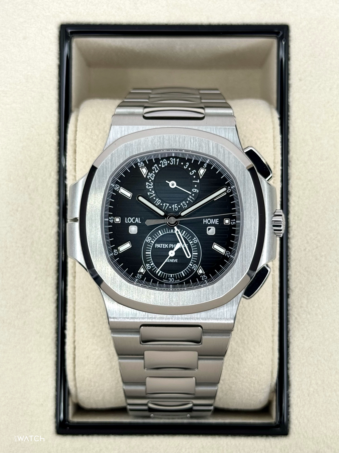 2023 Patek Philippe Nautilus Travel Time Chronograph 40.5mm 5990/1A-011 Black Dial - MyWatchLLC