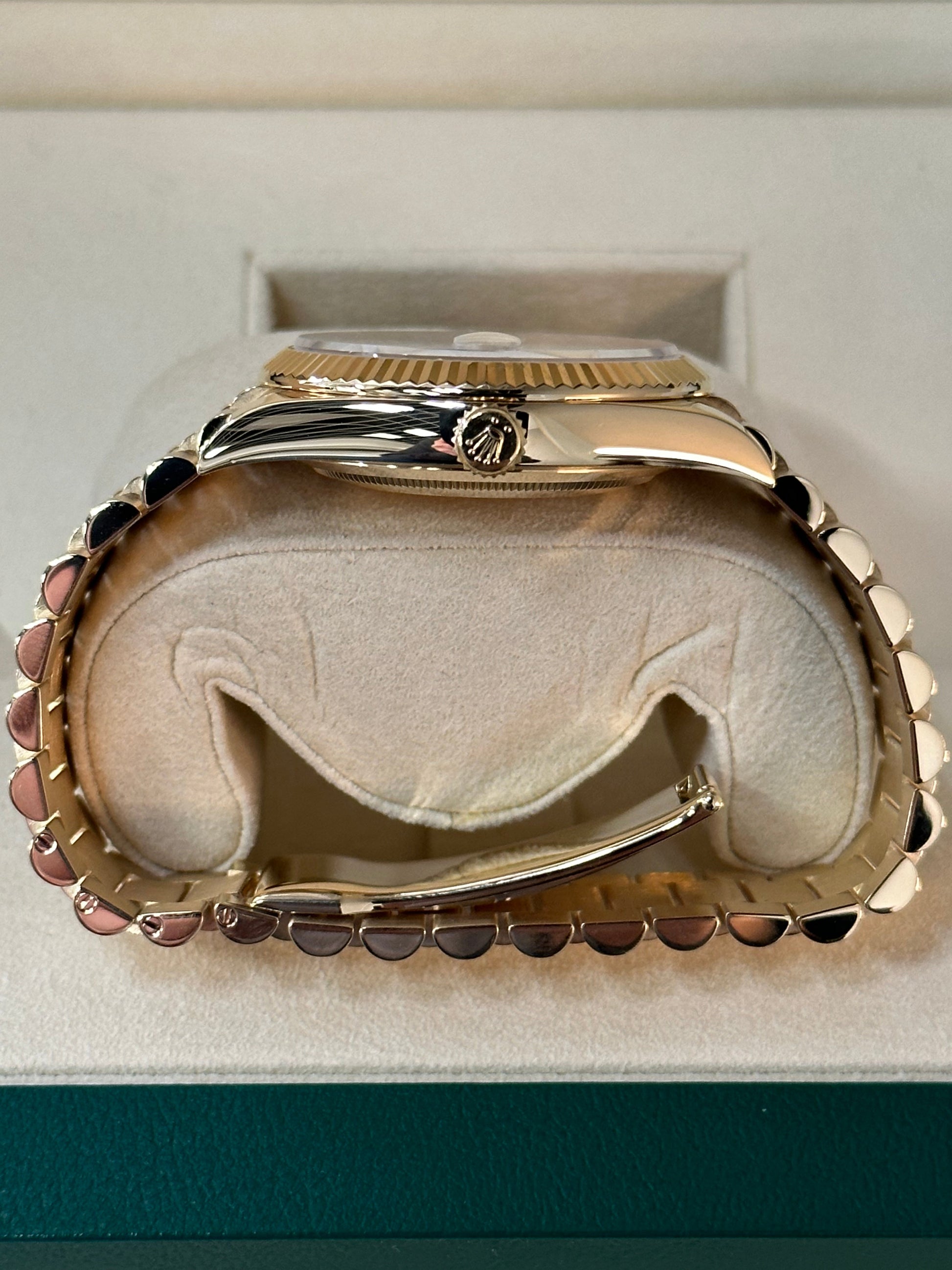 2016 Rolex Day-Date 40mm 228238 18ct Yellow Gold Champagne Stick Dial with Box & Papers - MyWatchLLC