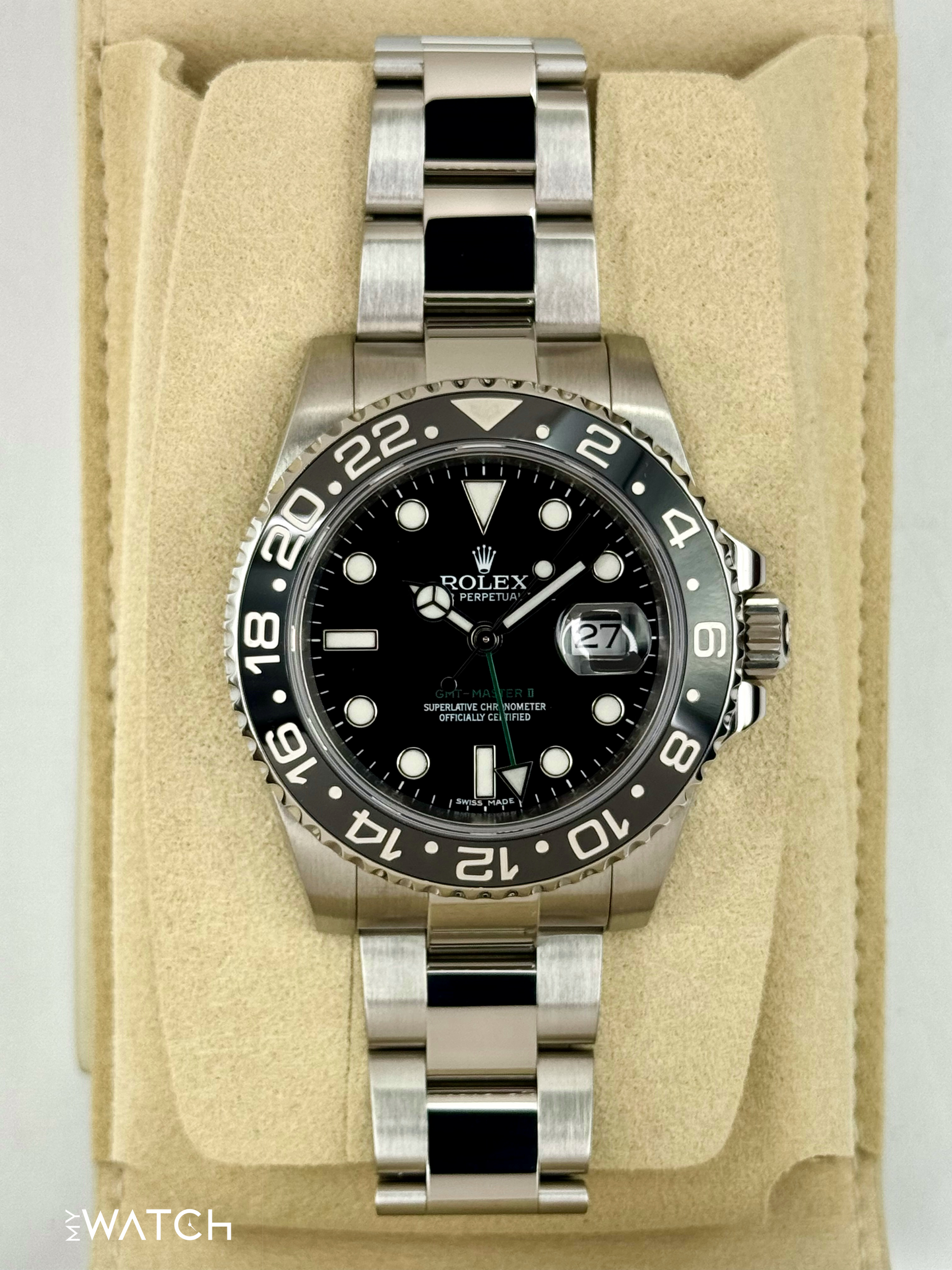 2024 CPO Rolex GMT-Master II 40mm 116710LN Black Dial - MyWatchLLC