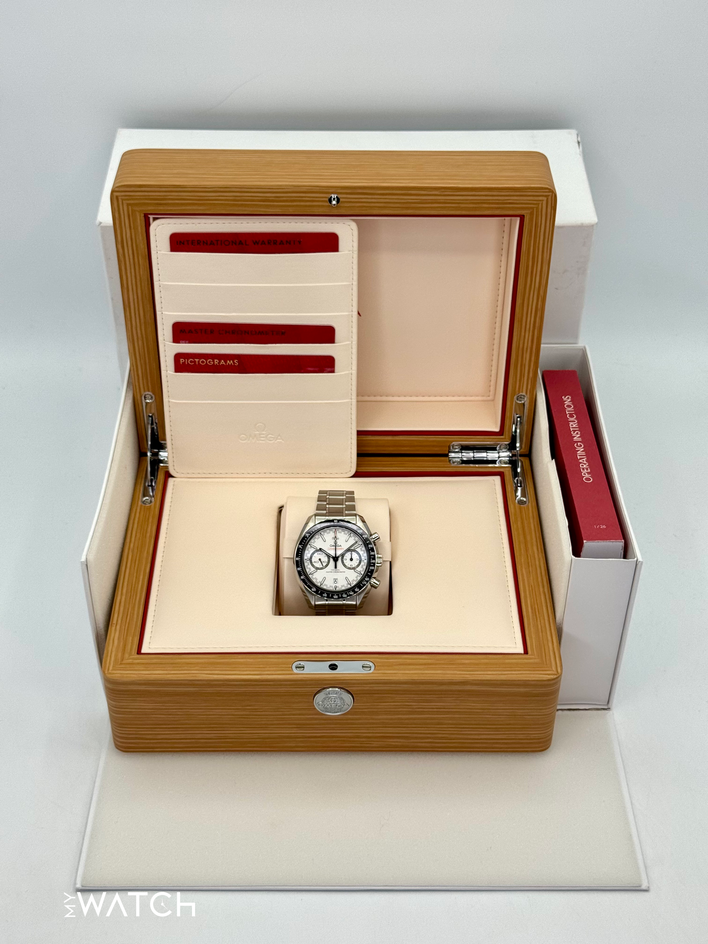 NEW 2025 Omega Speeedmaster Racing 44.2mm 329.30.44.51.04.001 White Dial - MyWatchLLC