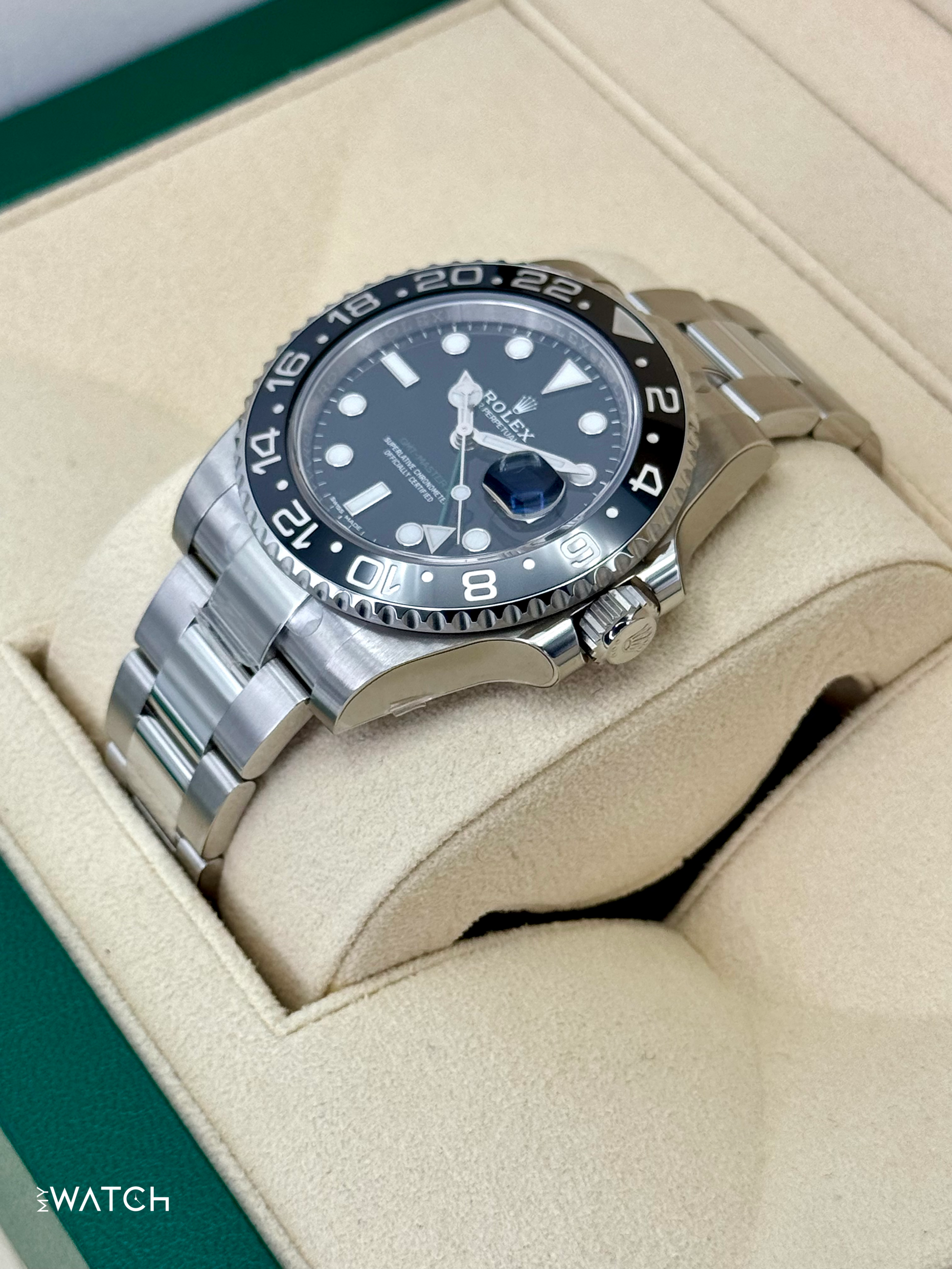 2017 Rolex GMT-Master II 40mm 116710LN Stainless Steel Black Dial (STICKERED) - MyWatchLLC