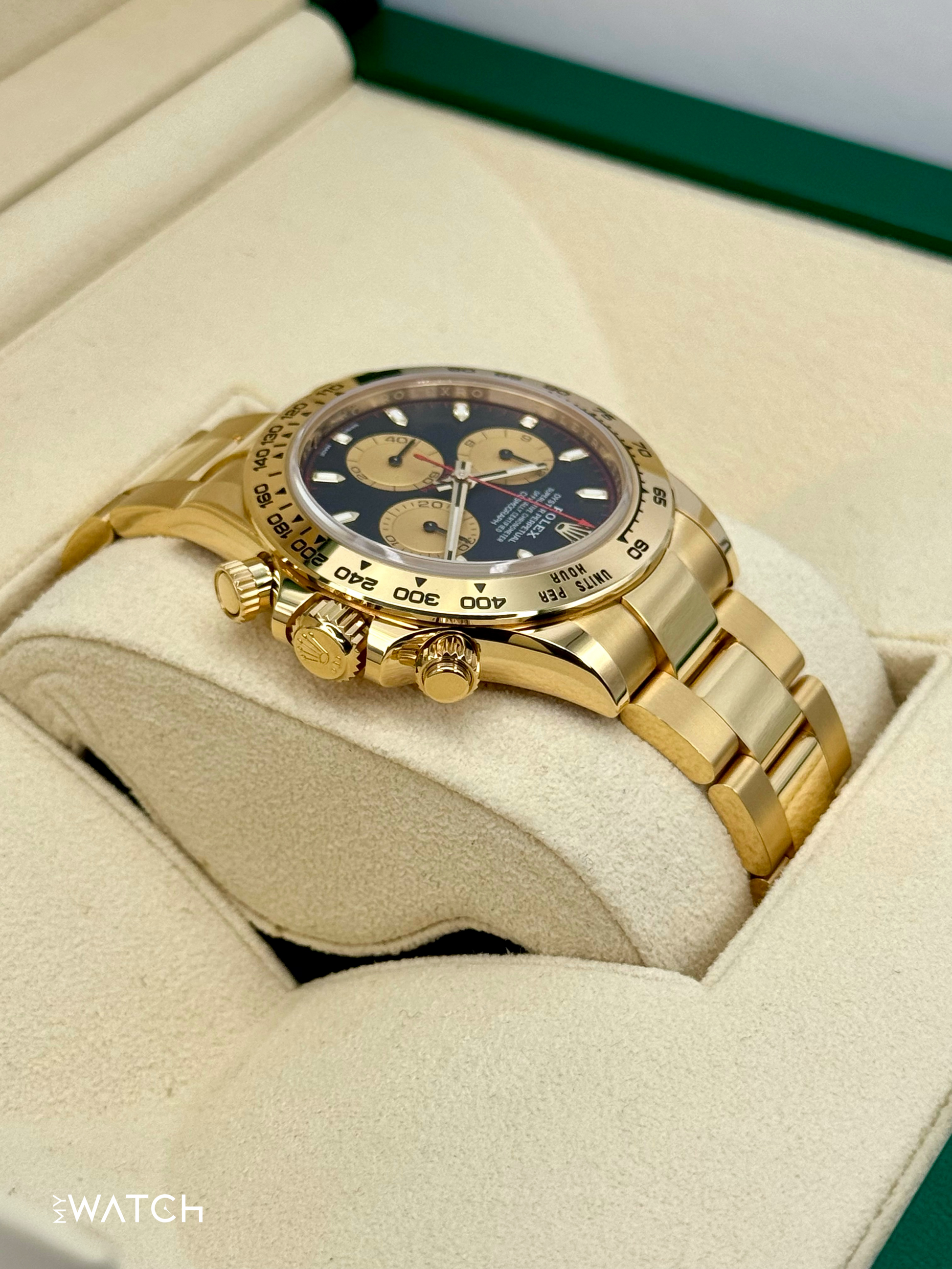 2023 Rolex Daytona "Paul Newman" 40mm 116508 Yellow Gold Black Dial - MyWatchLLC