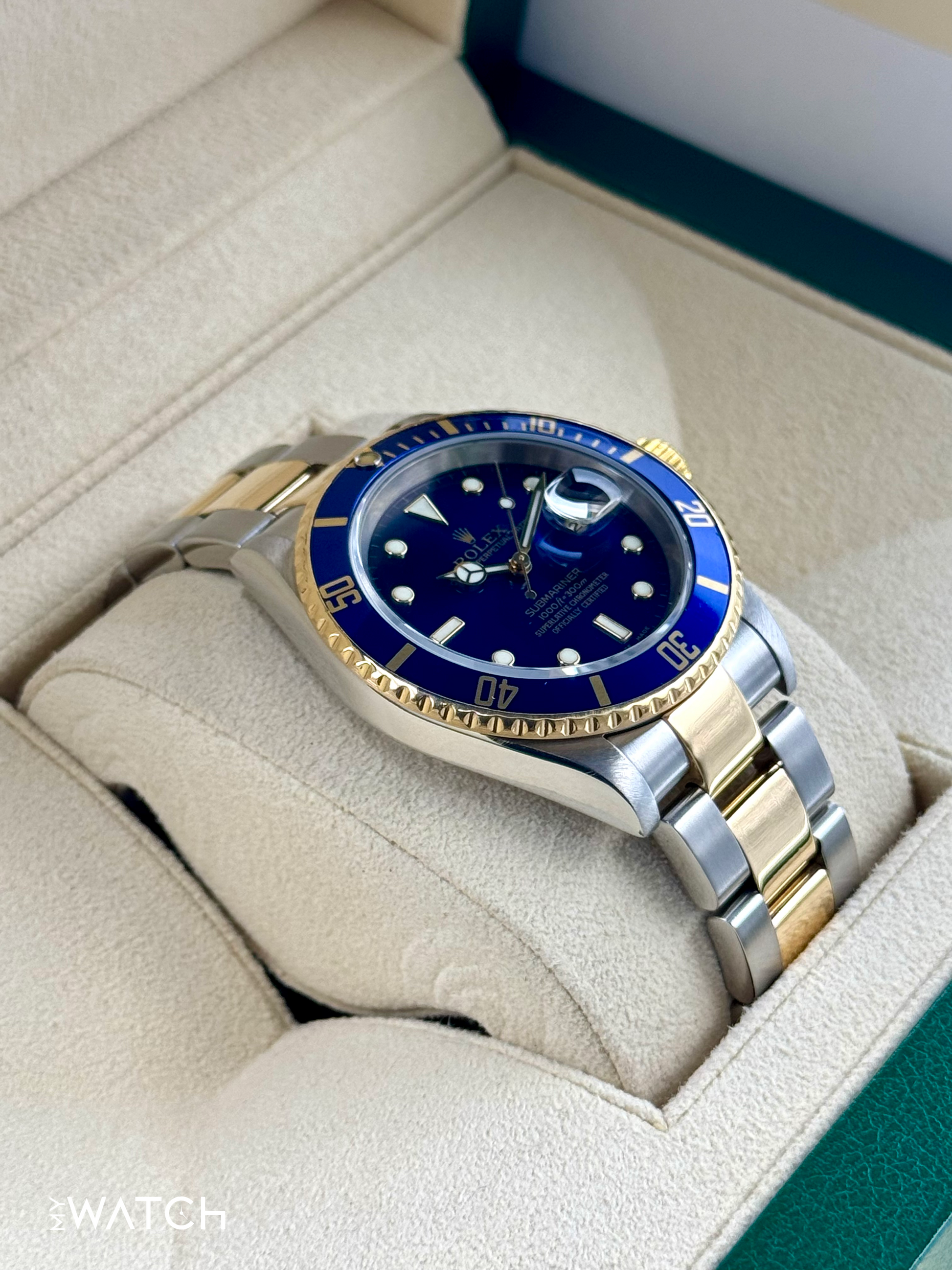 2004 Rolex Submariner "Bluesy" 40mm 16613 Two-Tone Blue Dial - MyWatchLLC