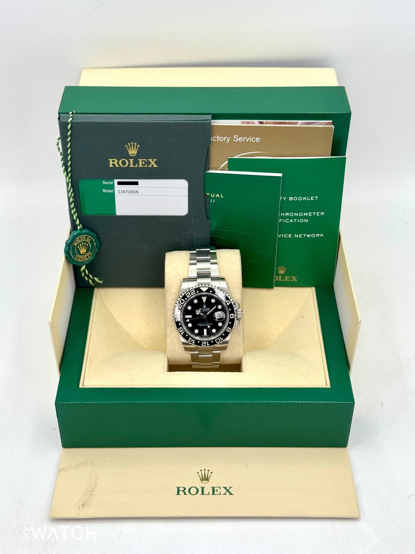 2019 Rolex GMT-Master II 40mm 116710LN Stainless Steel Black Dial - MyWatchLLC