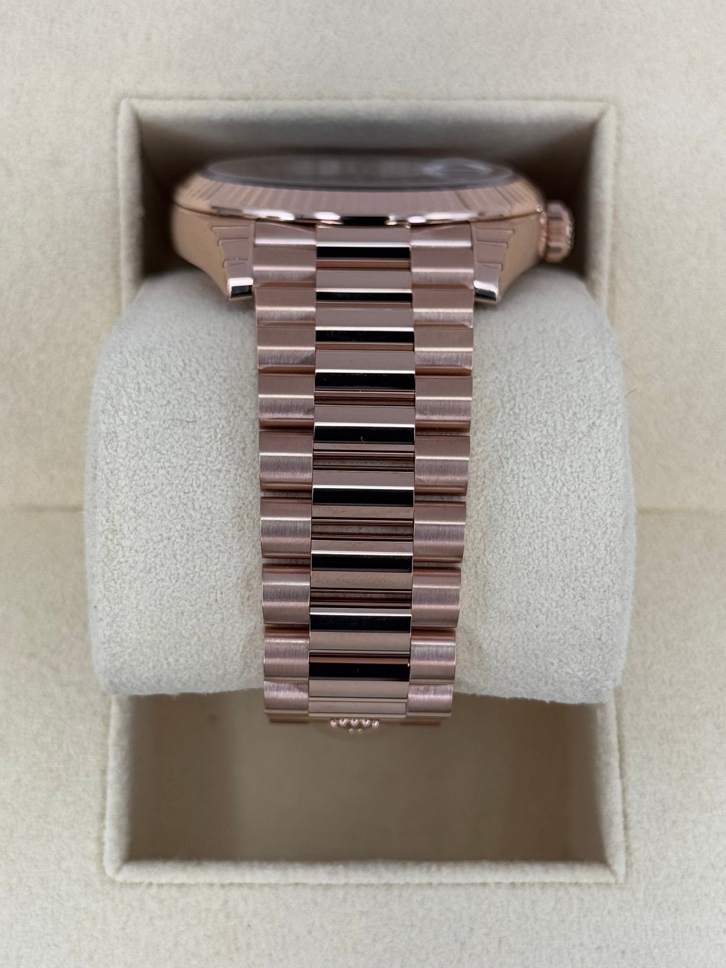 NEW 2025 Rolex Day-Date 40mm 228235 Presidential Rose Gold Olive Dial - MyWatchLLC