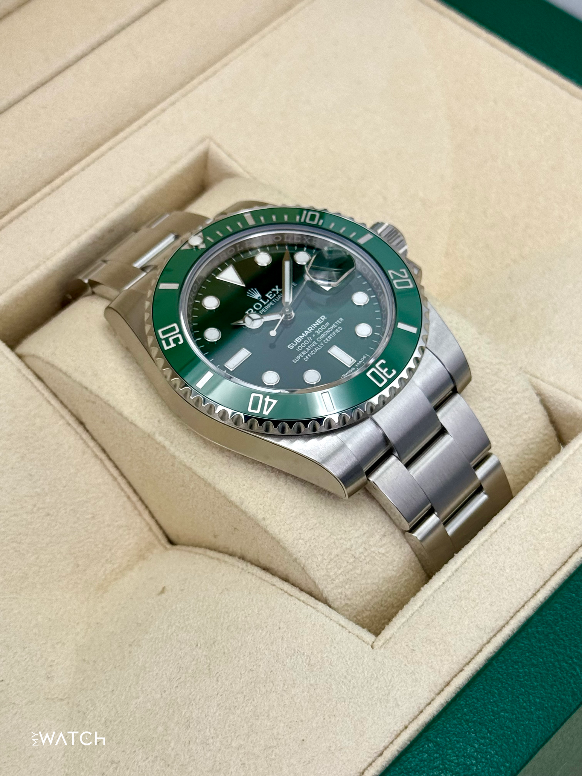 NEW 2019 Rolex Submariner "Hulk" 40mm 116610LV Green Dial (STICKERED) - MyWatchLLC