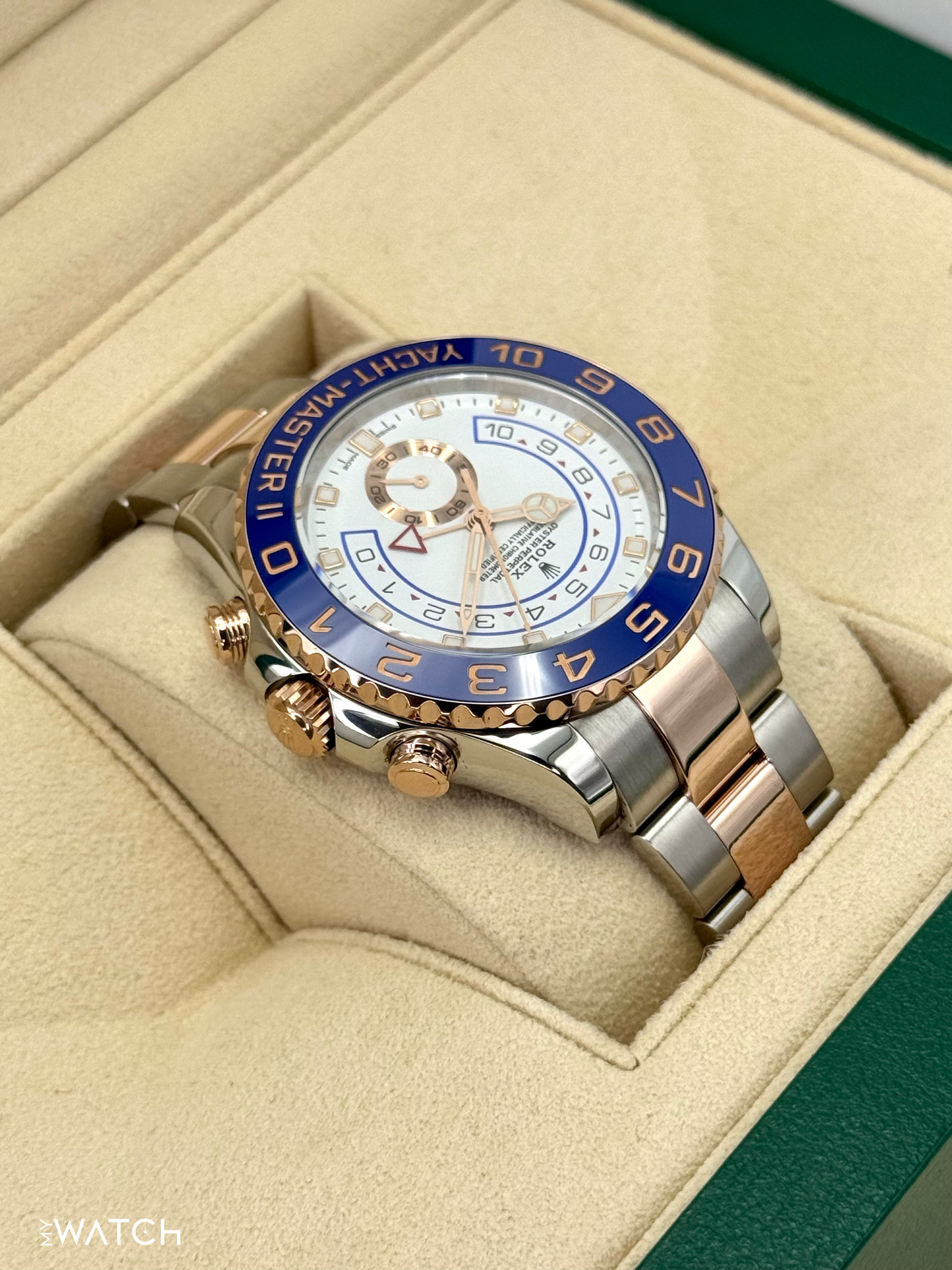 2020 Rolex Yacht-Master II 44mm 116681 Two-Tone White Dial - MyWatchLLC