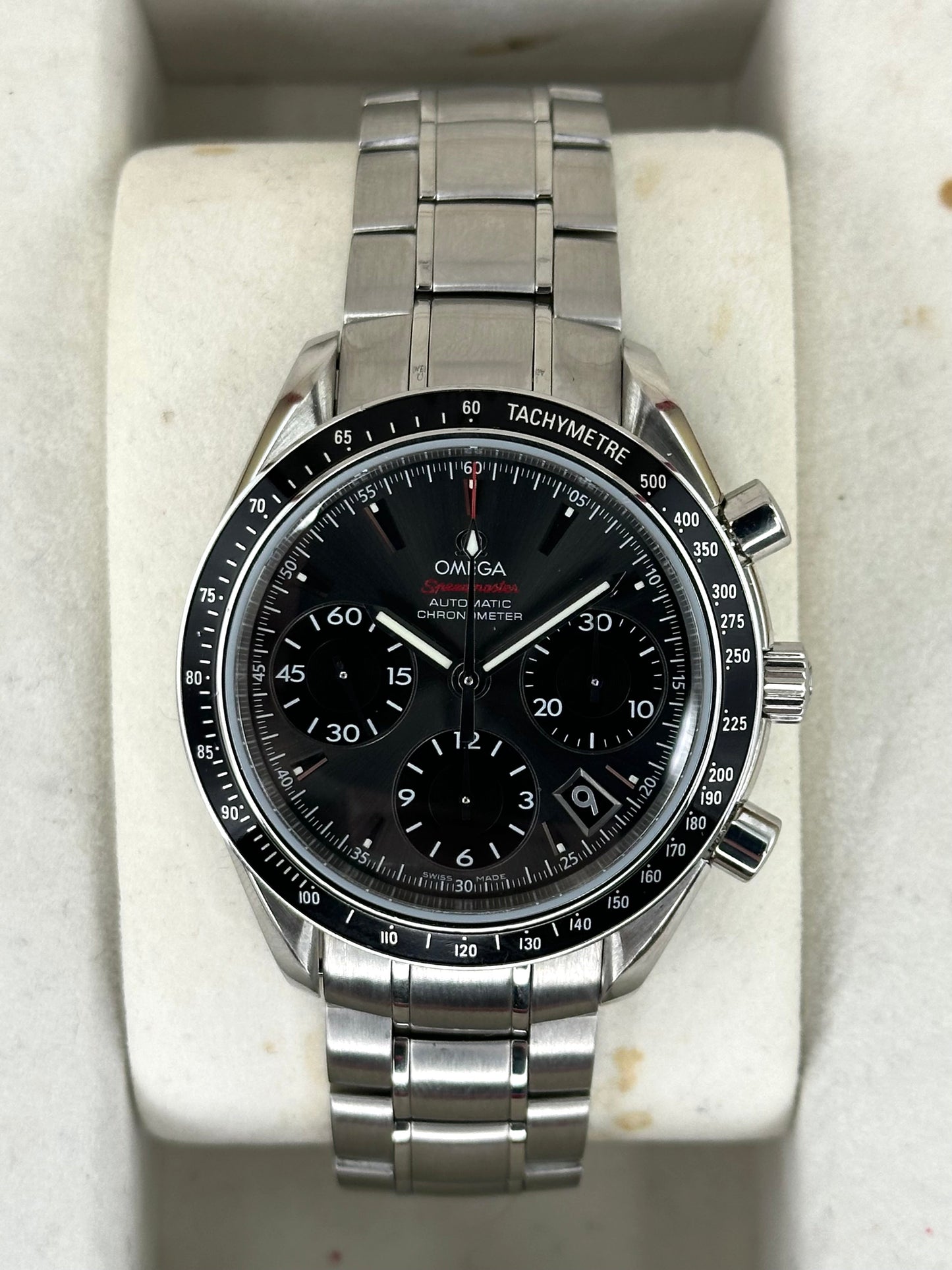 2013 Omega Speedmaster Date 40mm 323.30.40.40.06.001 Grey Dial - MyWatchLLC