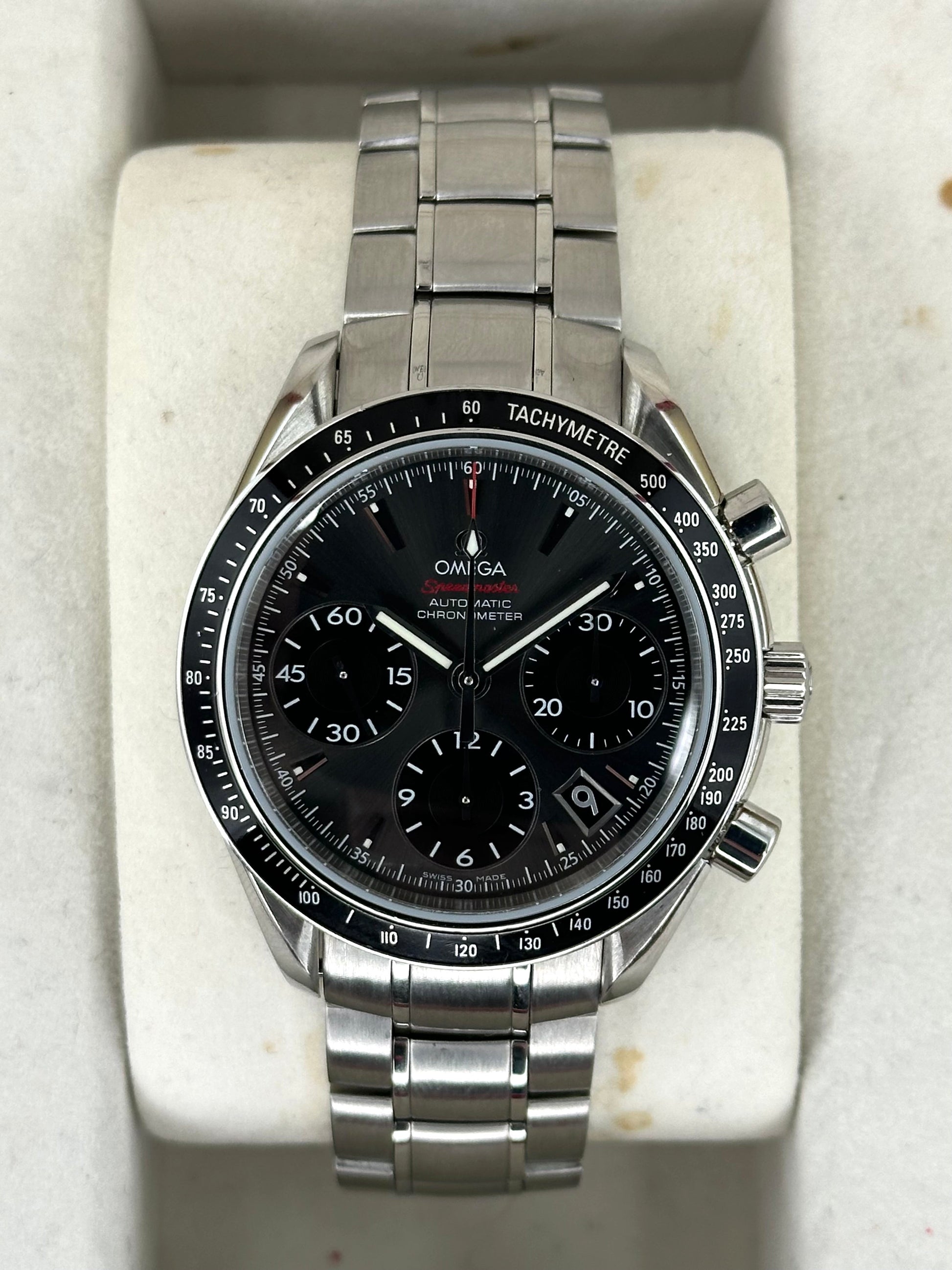 2013 Omega Speedmaster Date 40mm 323.30.40.40.06.001 Grey Dial - MyWatchLLC