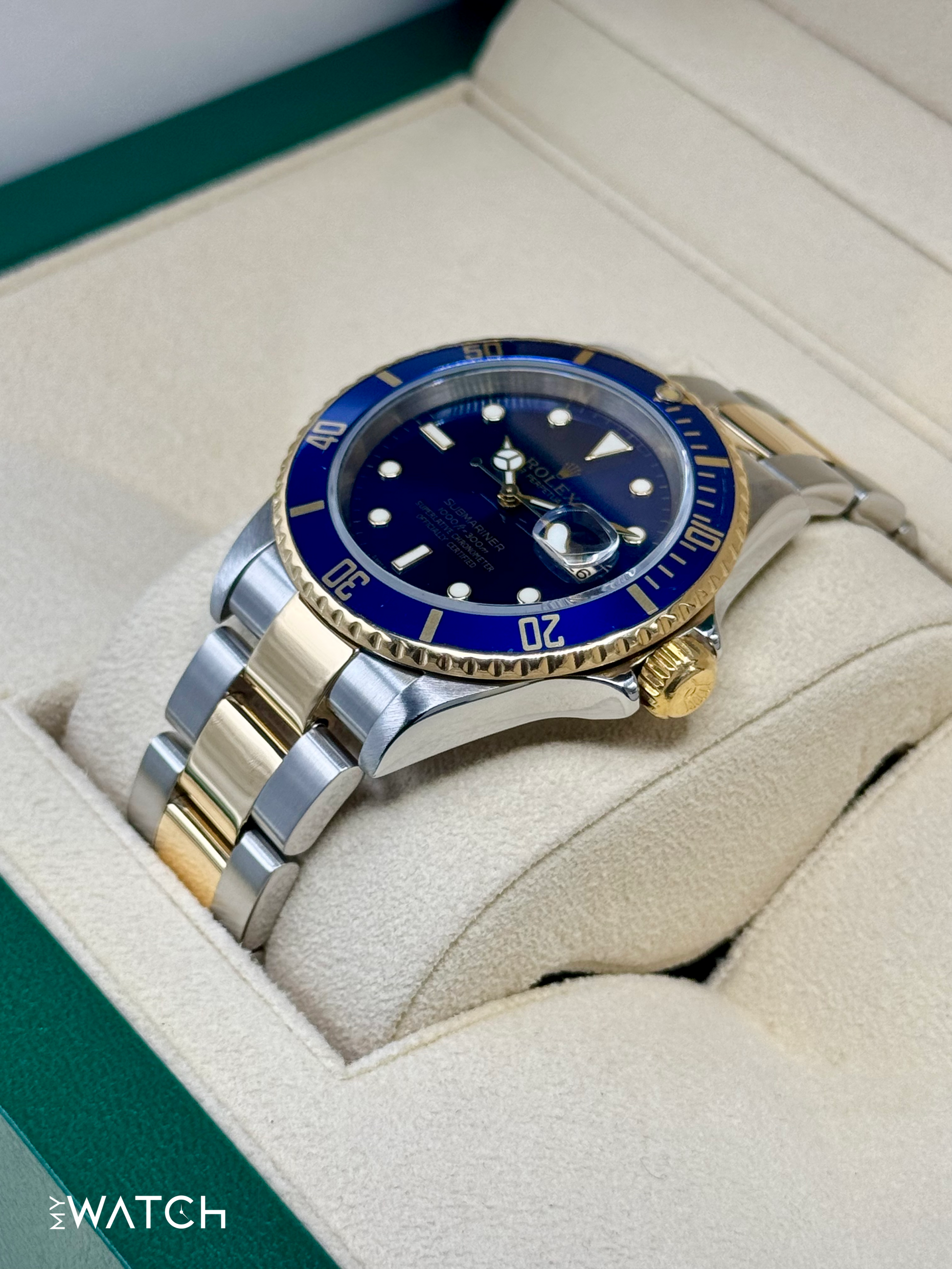 2004 Rolex Submariner "Bluesy" 40mm 16613 Two-Tone Blue Dial - MyWatchLLC