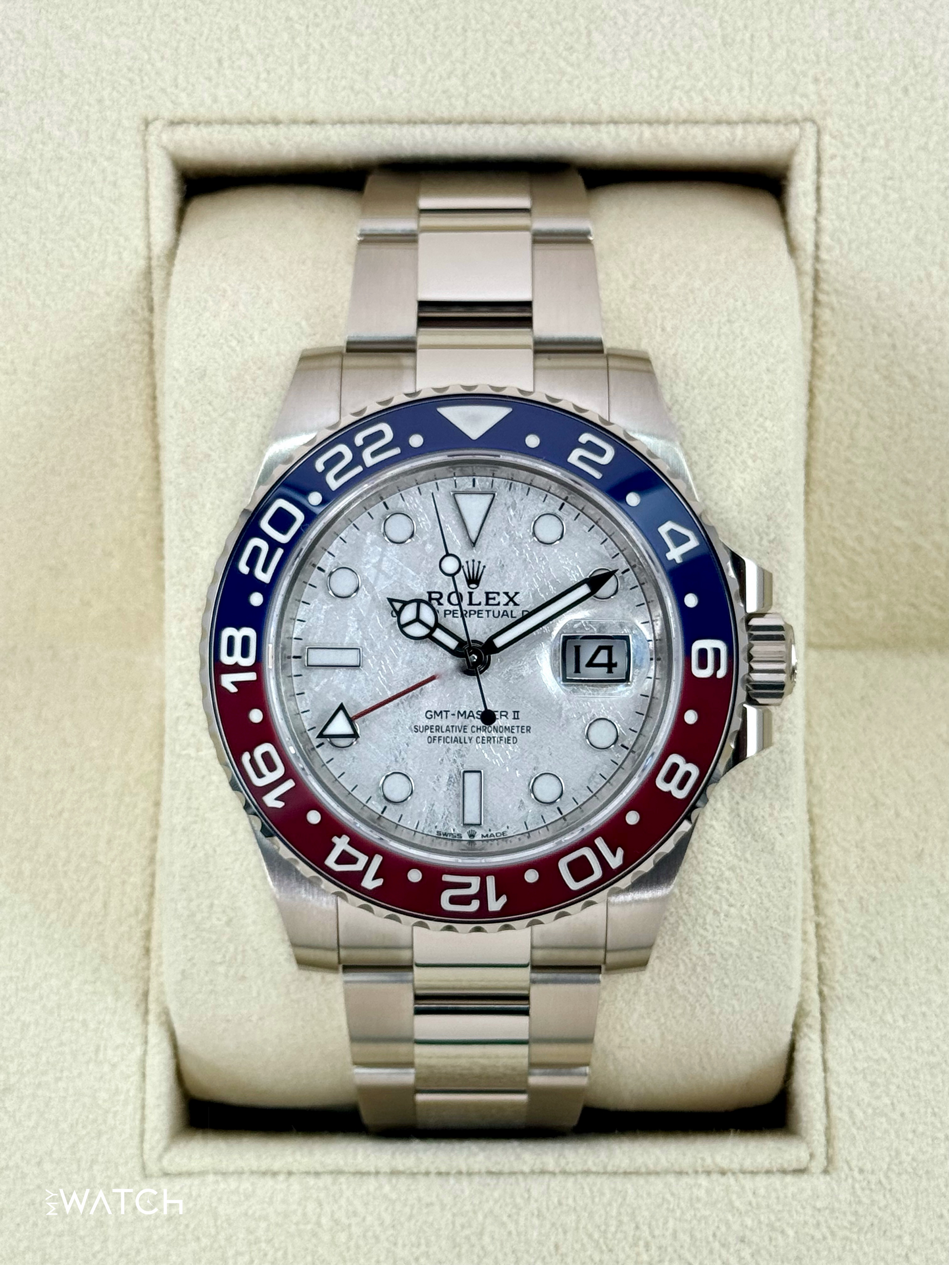 2022 Rolex GMT-Master II "Pepsi" 40mm 126719BLRO Meteorite Dial - MyWatchLLC