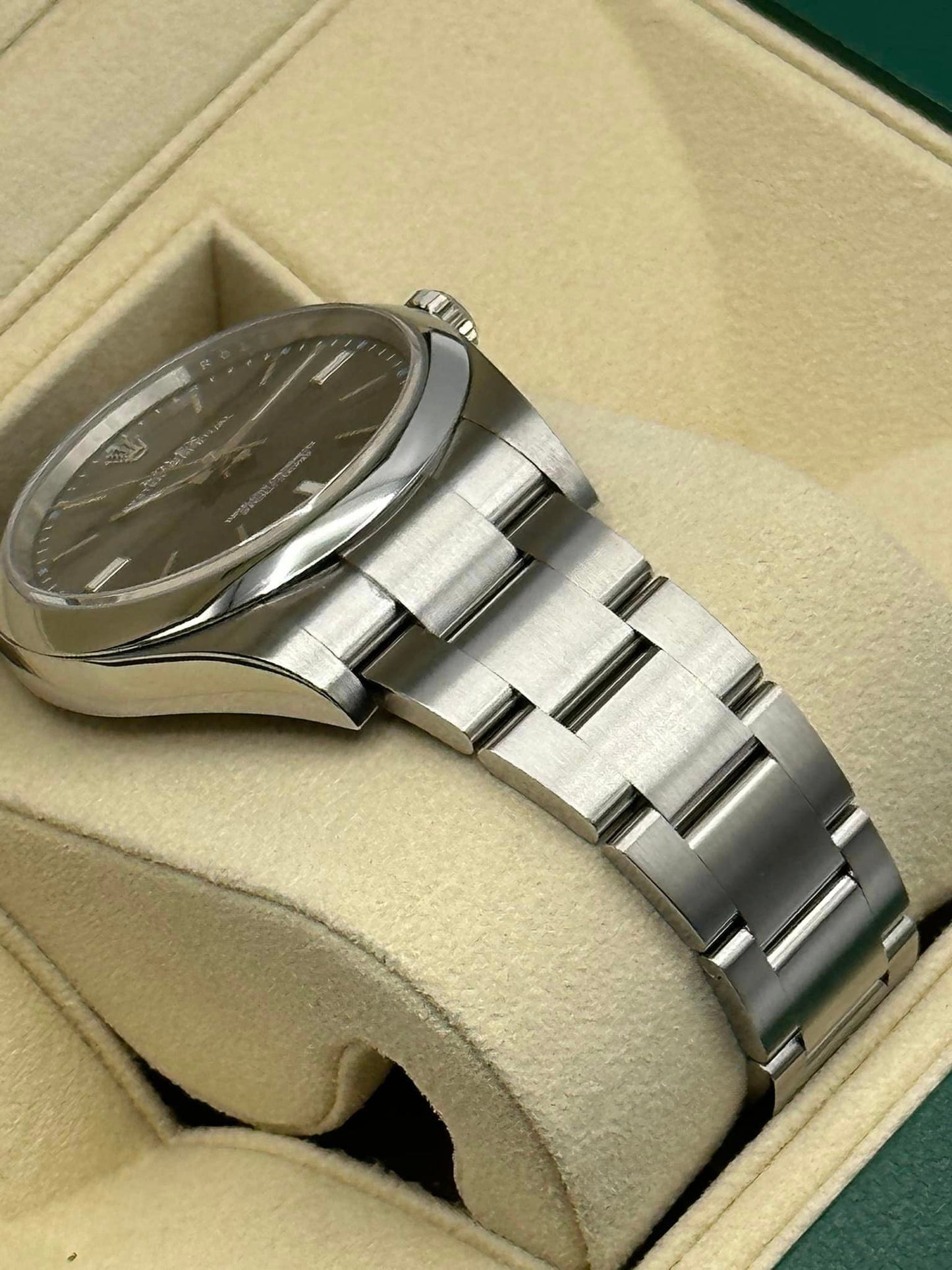2017 Oyster Perpetual 39mm 114300 Stainless Steel Grey Stick Dial - MyWatchLLC