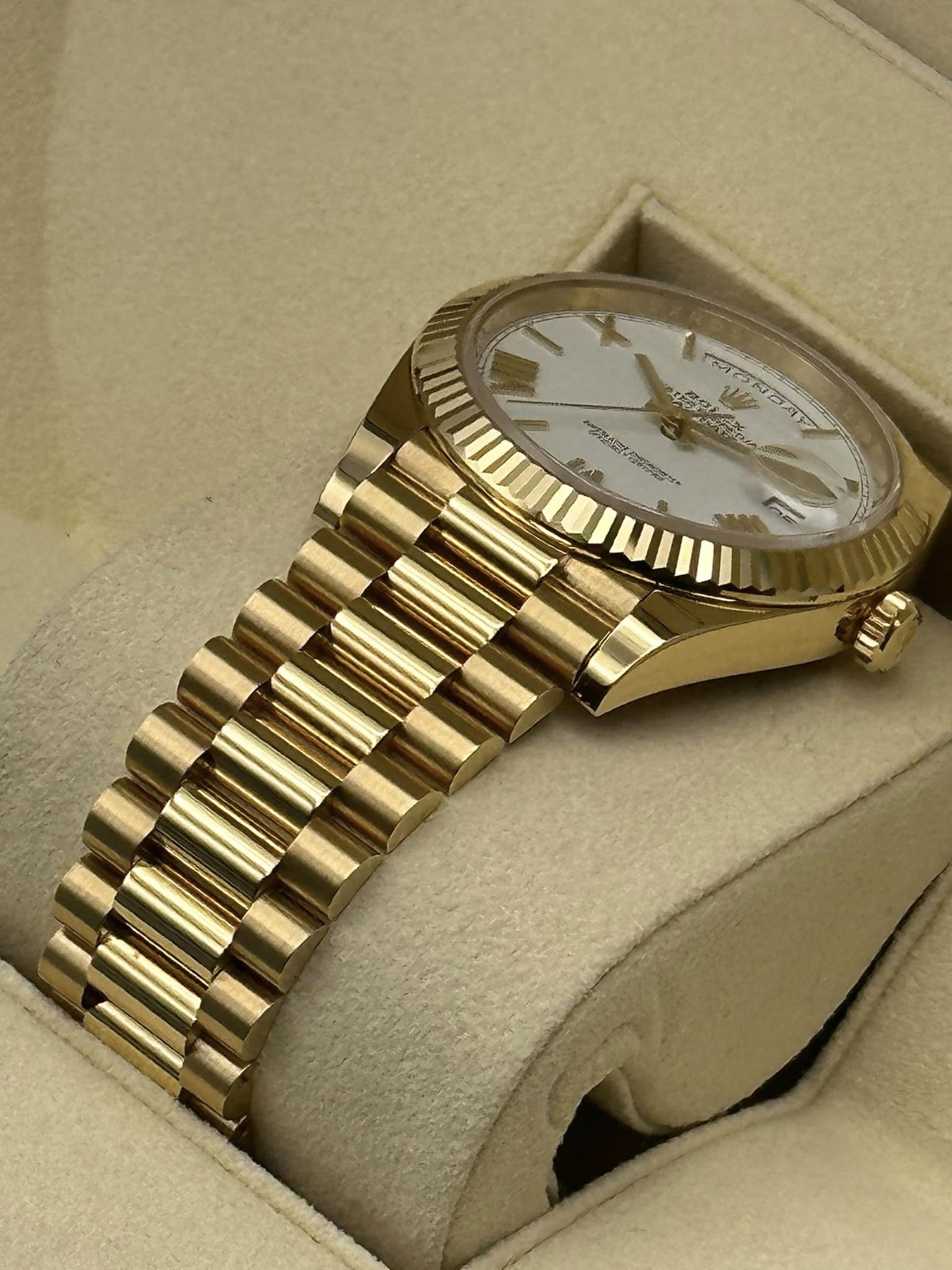 2019 Rolex Day-Date 40mm 228238 YG President White Roman Numeral Dial - MyWatchLLC